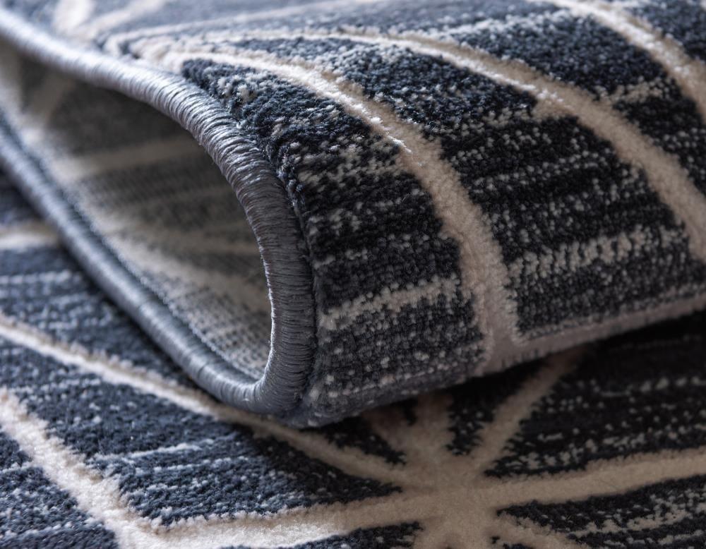 Jill Zarin Uptown Collection Area Rug - Fifth Avenue (8'  x 10' Rectangle Navy Blue/Ivory)