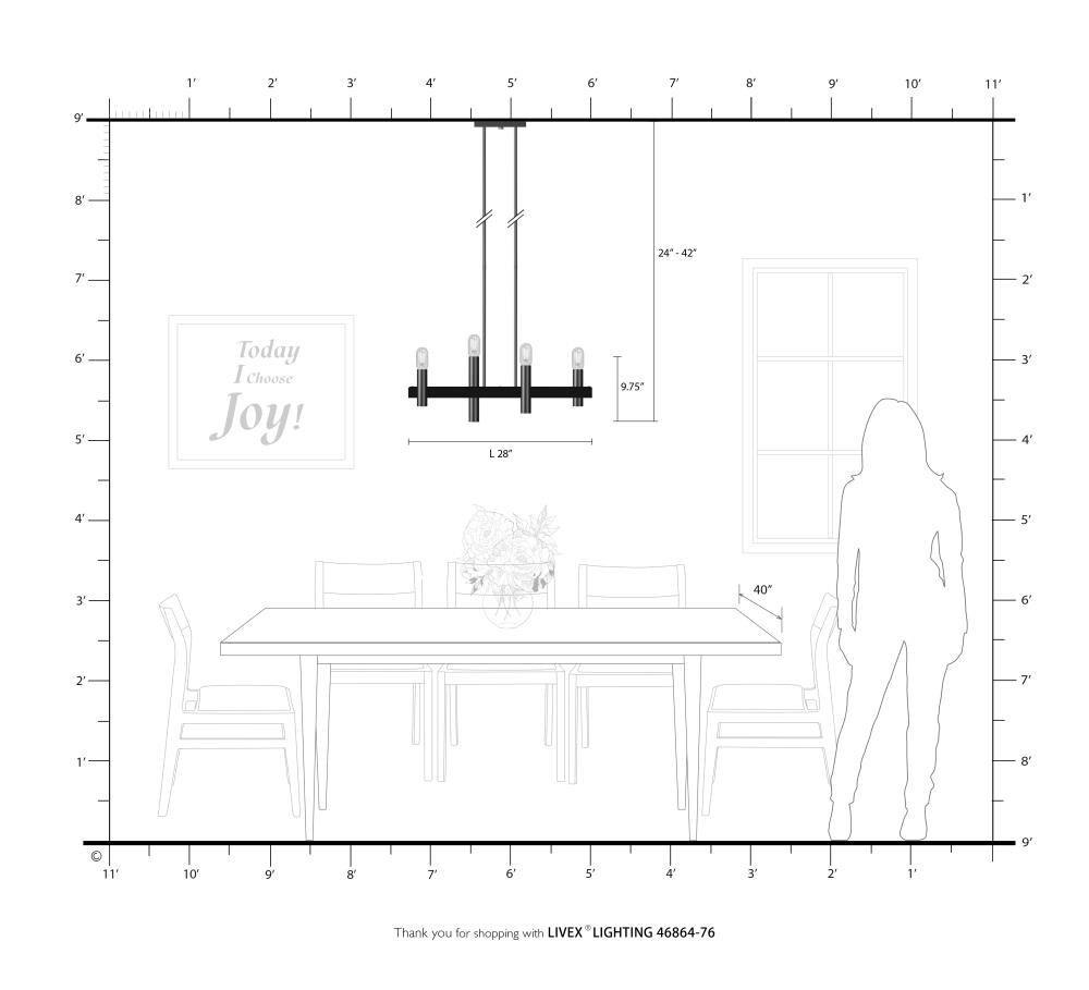 Livex Lighting Helsinki 4 - Light Chandelier in  Scandinavian Gray