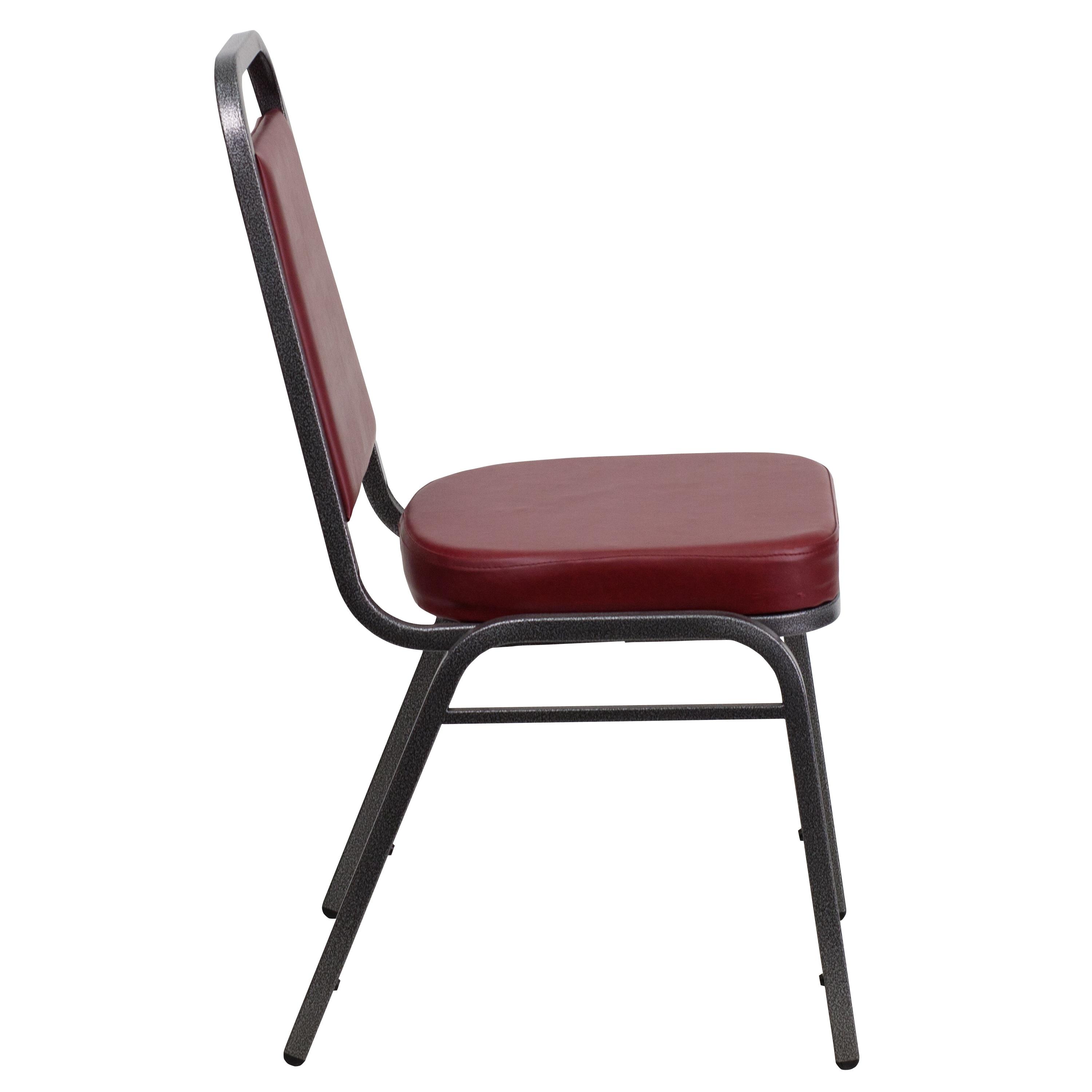 Flash Furniture Hercules Series Adult Size Trapezoidal Stacking Banquet Chair, Burgundy