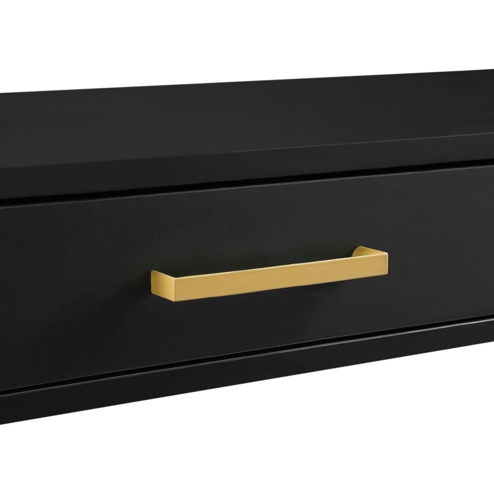 Modern Life L Shaped Desk Black - OSP Home Furnishings: Home Office Furniture with Storage Drawer & Power Tray