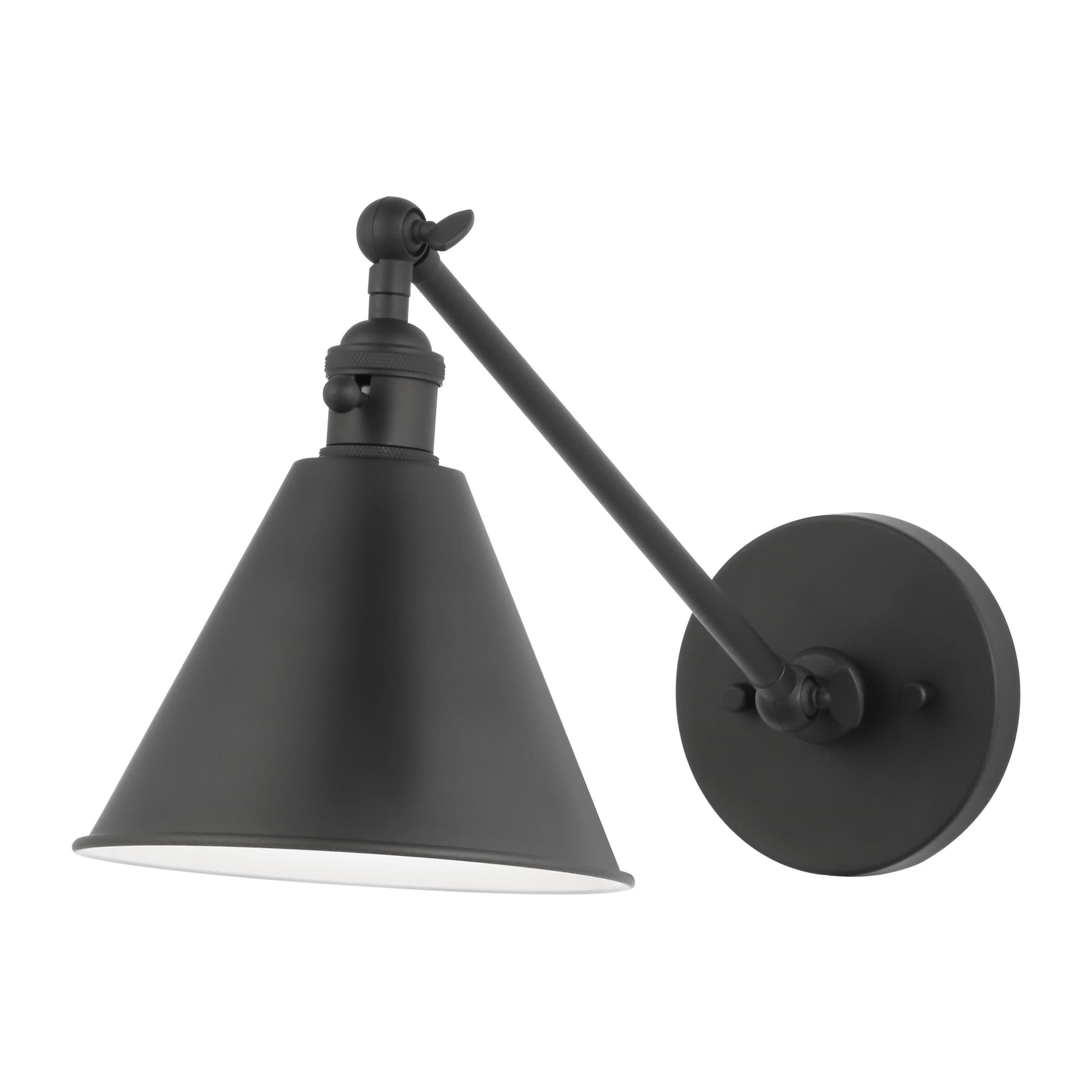 Salem 1-Light Midnight Black Wall Sconce with Midnight Black Metal Shade