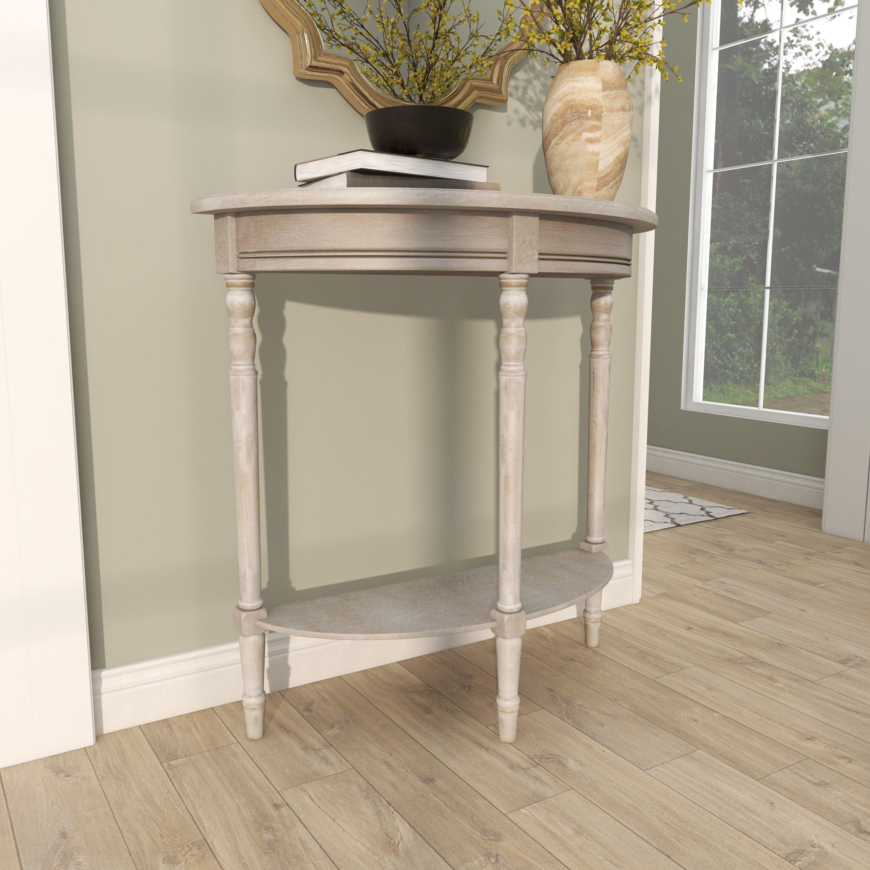 Ophelia & Co. Mcbroom Wood Half Moon 1 Shelf Console Table