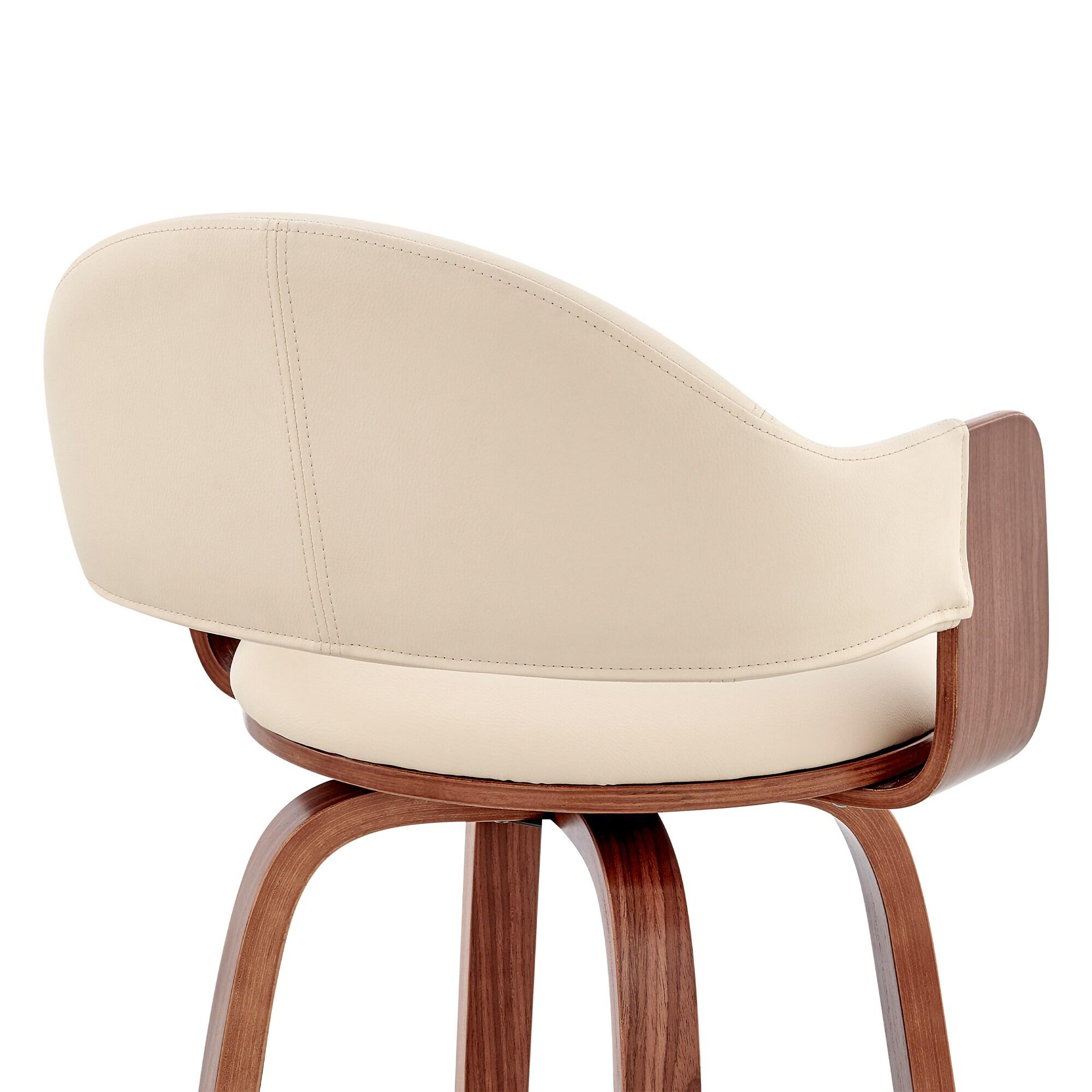 30" Daxton Counter Height Barstool: Swivel, Footrest, Armen Living