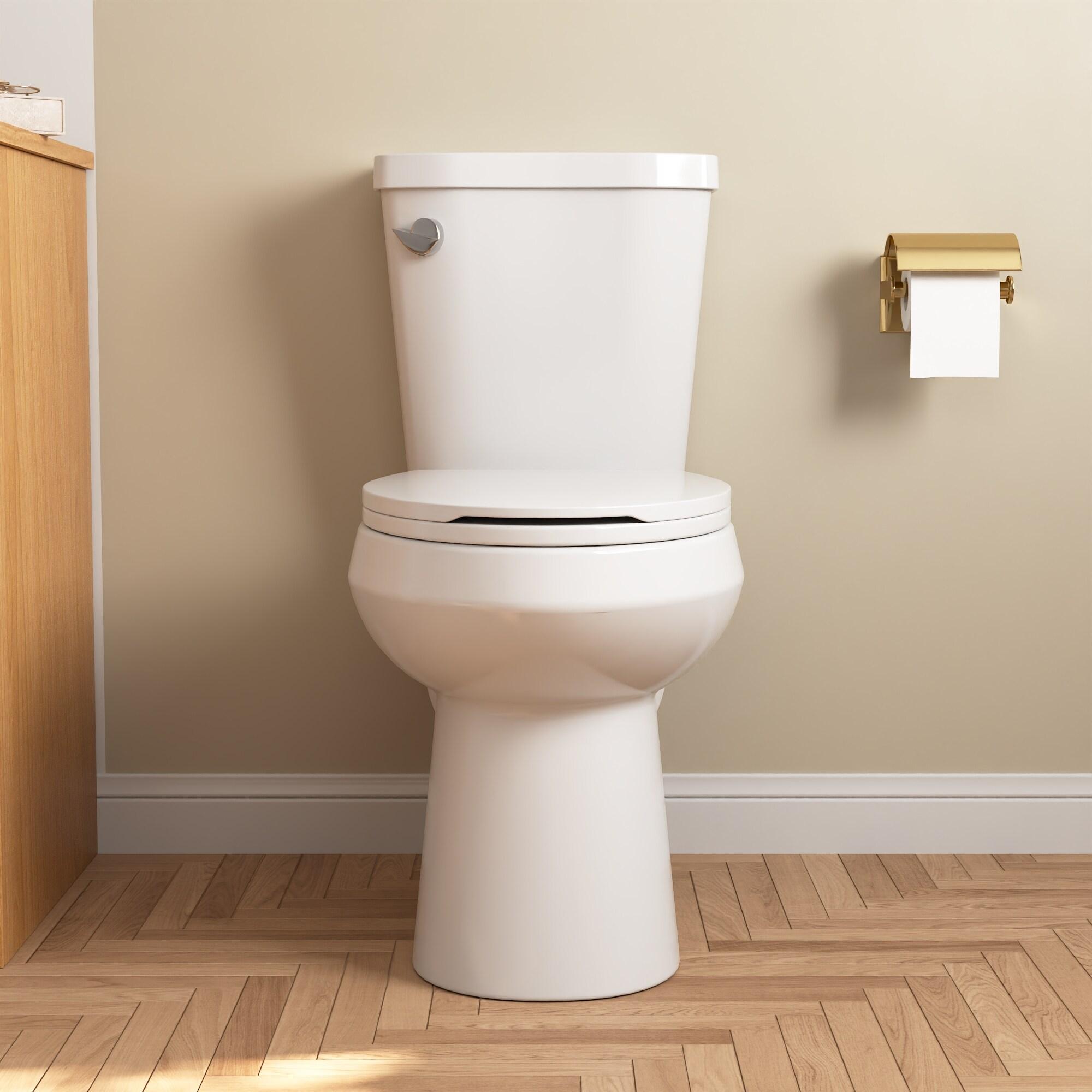 DeerValley Dynasty Elongated Toilet Two-Piece Toilets, ADA Height 17.5" Comfort Chair Height Toilet Bowl With Soft Close Seat