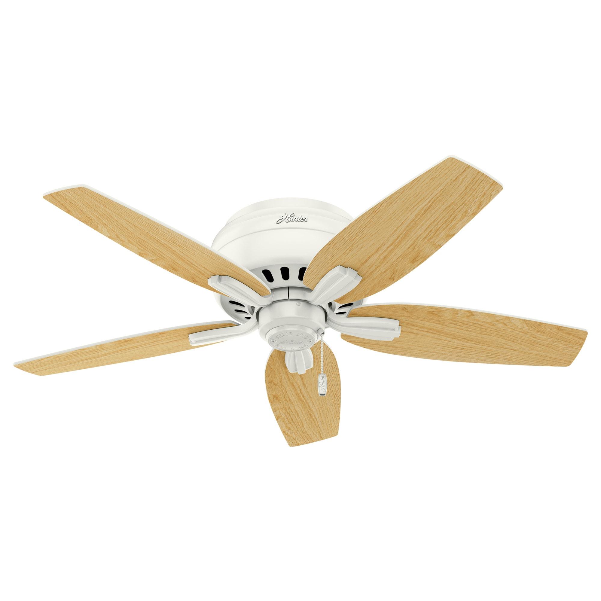 Newsome 42" 5 - Blade Traditional Flush Mount Indoor Ceiling Fan with Lights and Pull Chains