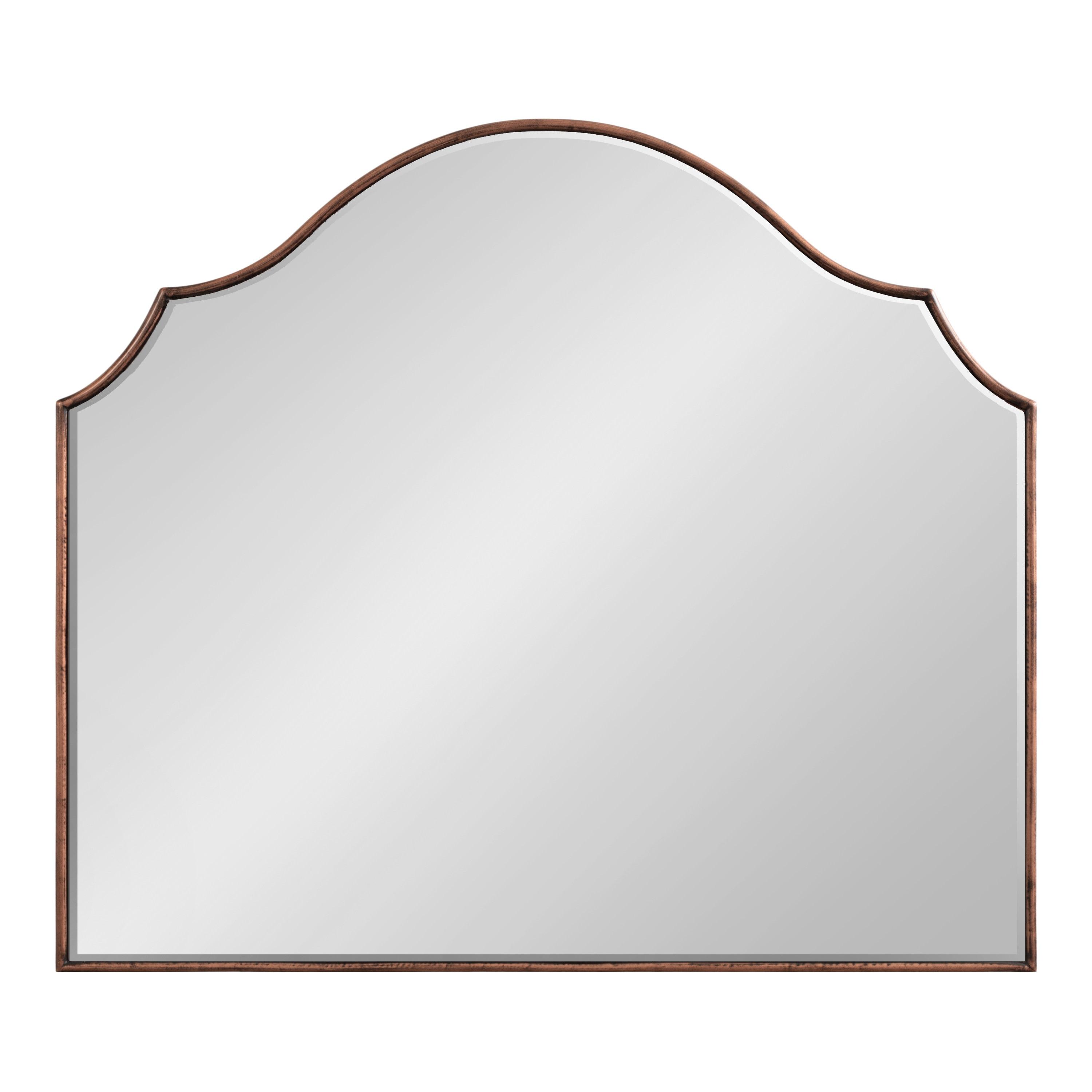 Kate & Laurel All Things Decor 28"x32" Leanna Framed Arch Wall Mirror Bronze