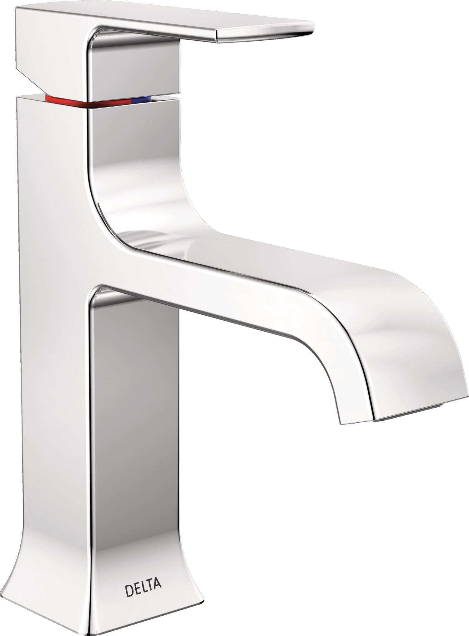 Velum Single Hole Curved Bathroom Faucet with Drain Assembly, Single Handle Bathroom Sink Faucet