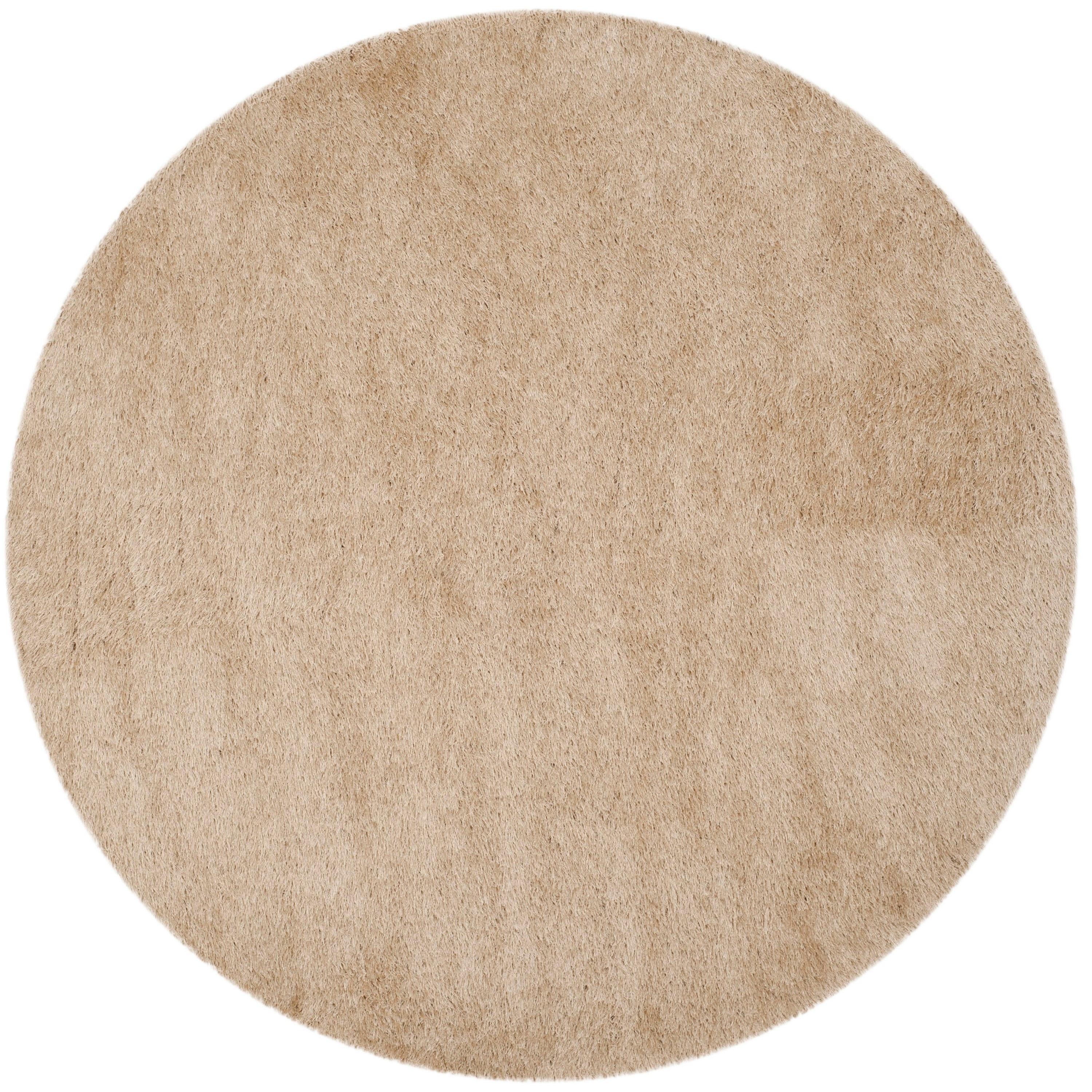 Venice Shag SG256 Hand Tufted Indoor Area Rug - Champagne - 6' Round - Safavieh