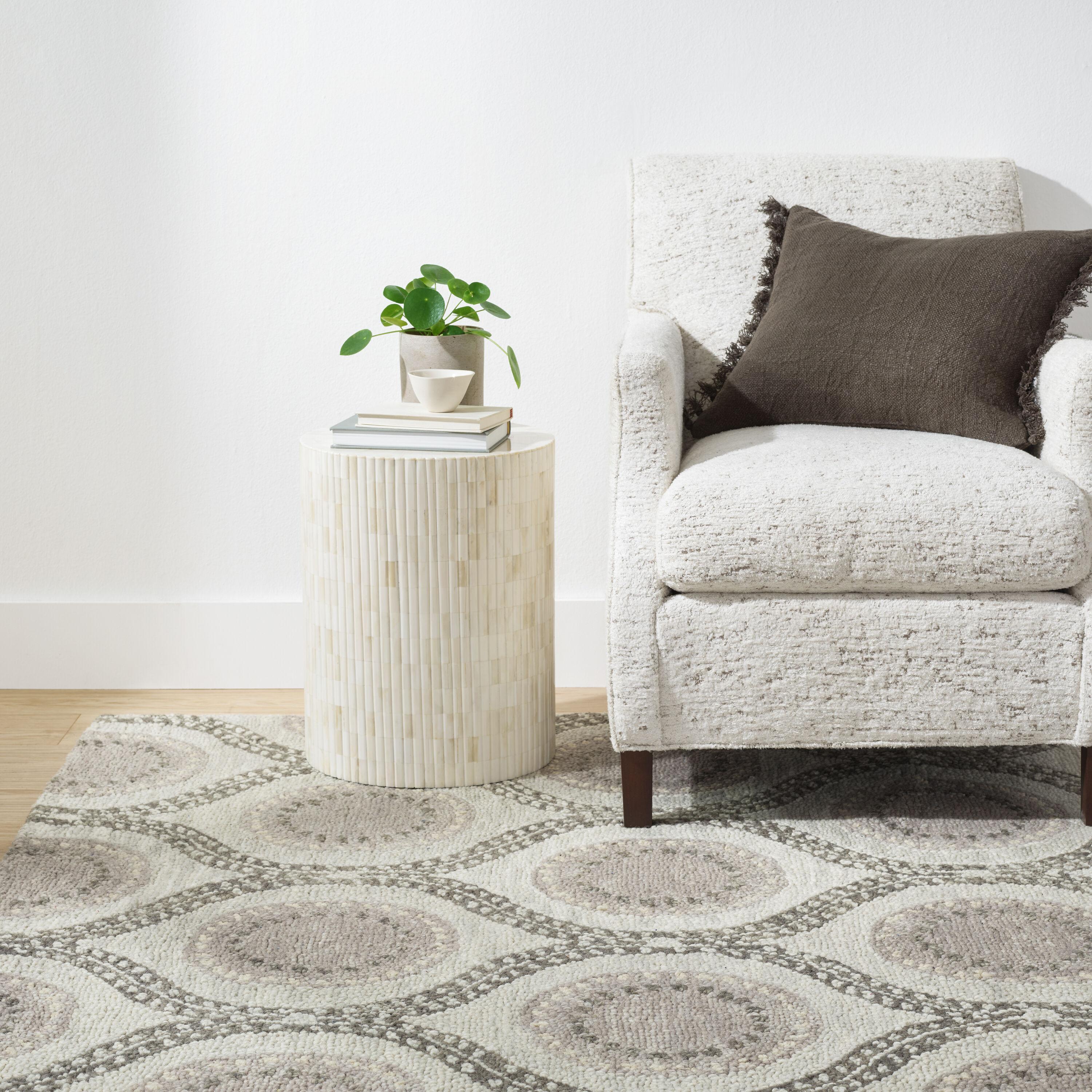 Medallion Grey Hand Tufted Wool Rug