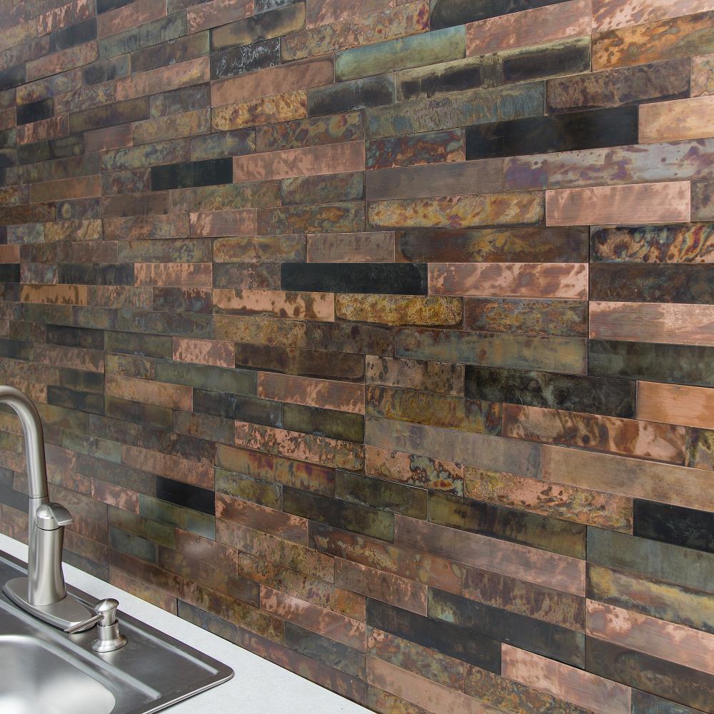 Metal Peel and Stick Mosaic Tile