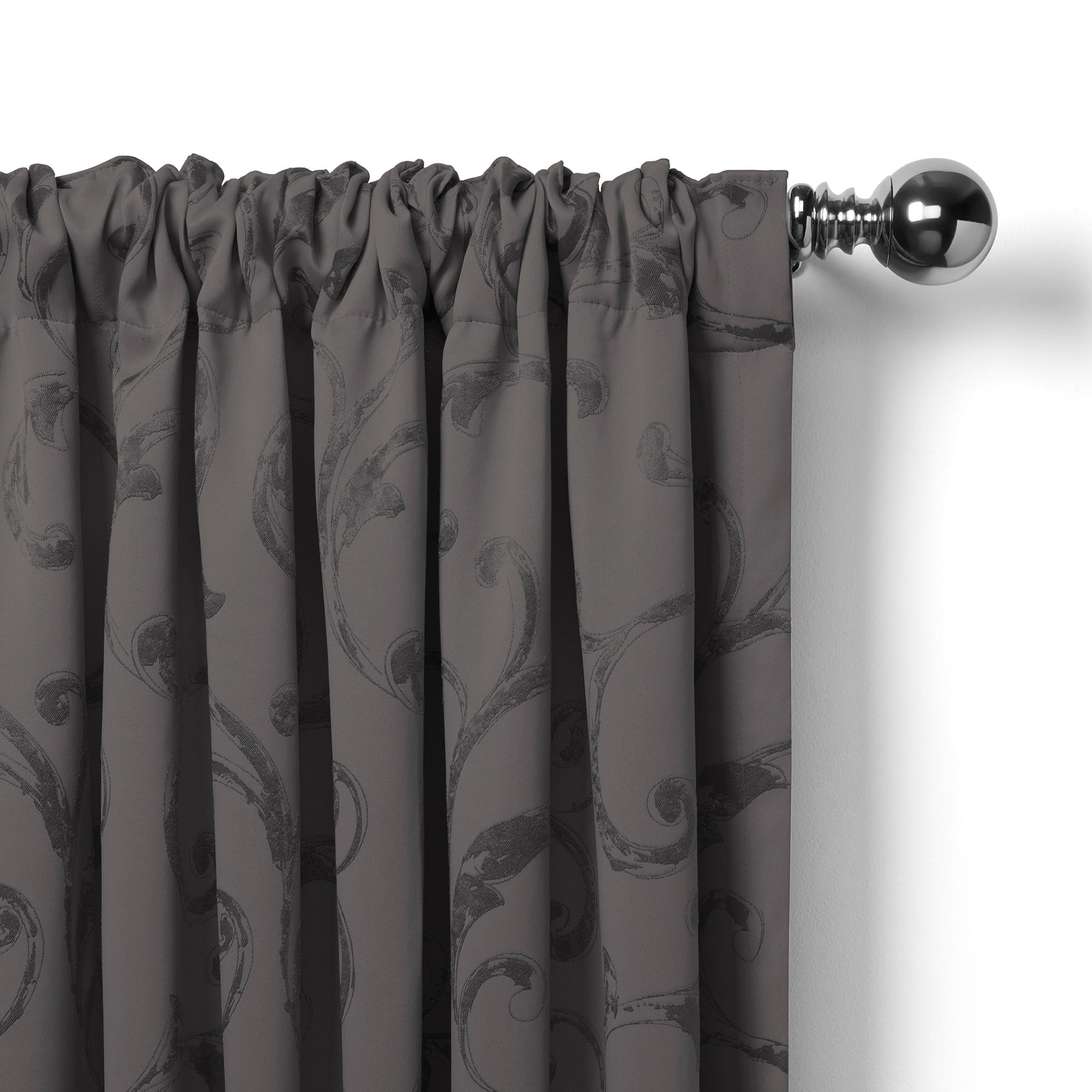 Elrene  Mia Jacquard Blackout Curtain Panel gray 52" W X 84" L 84 Inches