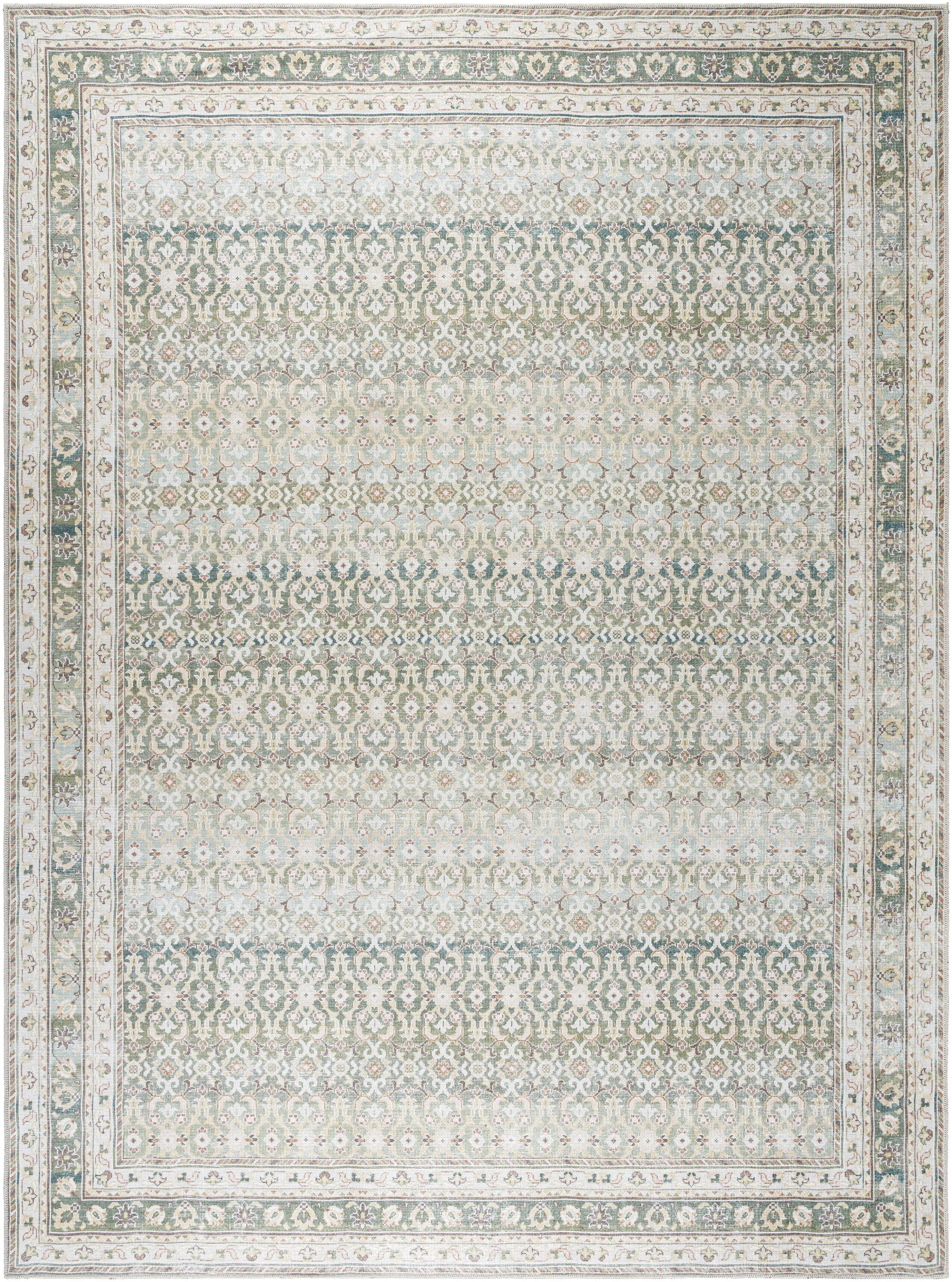 Livabliss x Our PNW Home Rainier Updated Traditional Washable Area Rug, 3'3" x 4'11", Green