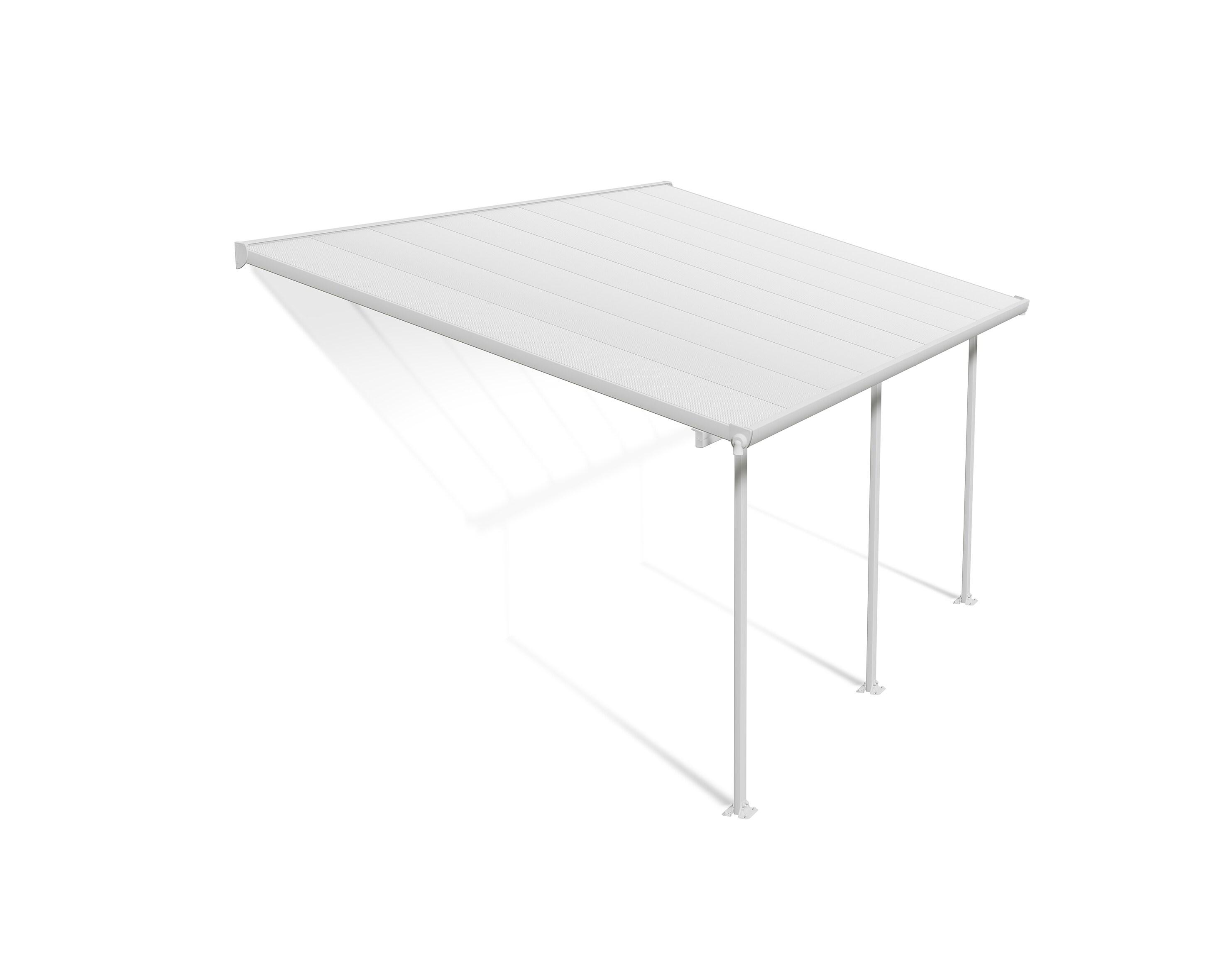 Palram - Canopia Feria 18 ft. W x 10 ft. D Polycarbonate Stationary Slope Patio Awning