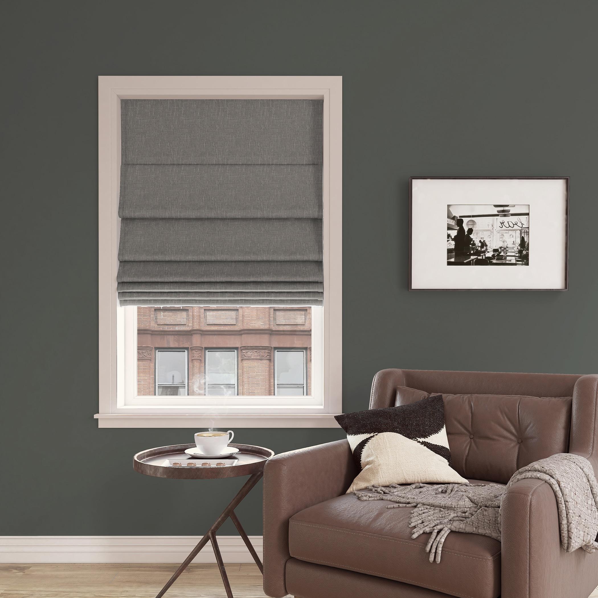 Pryer Textured 100% Blackout Cordless Roman Shade