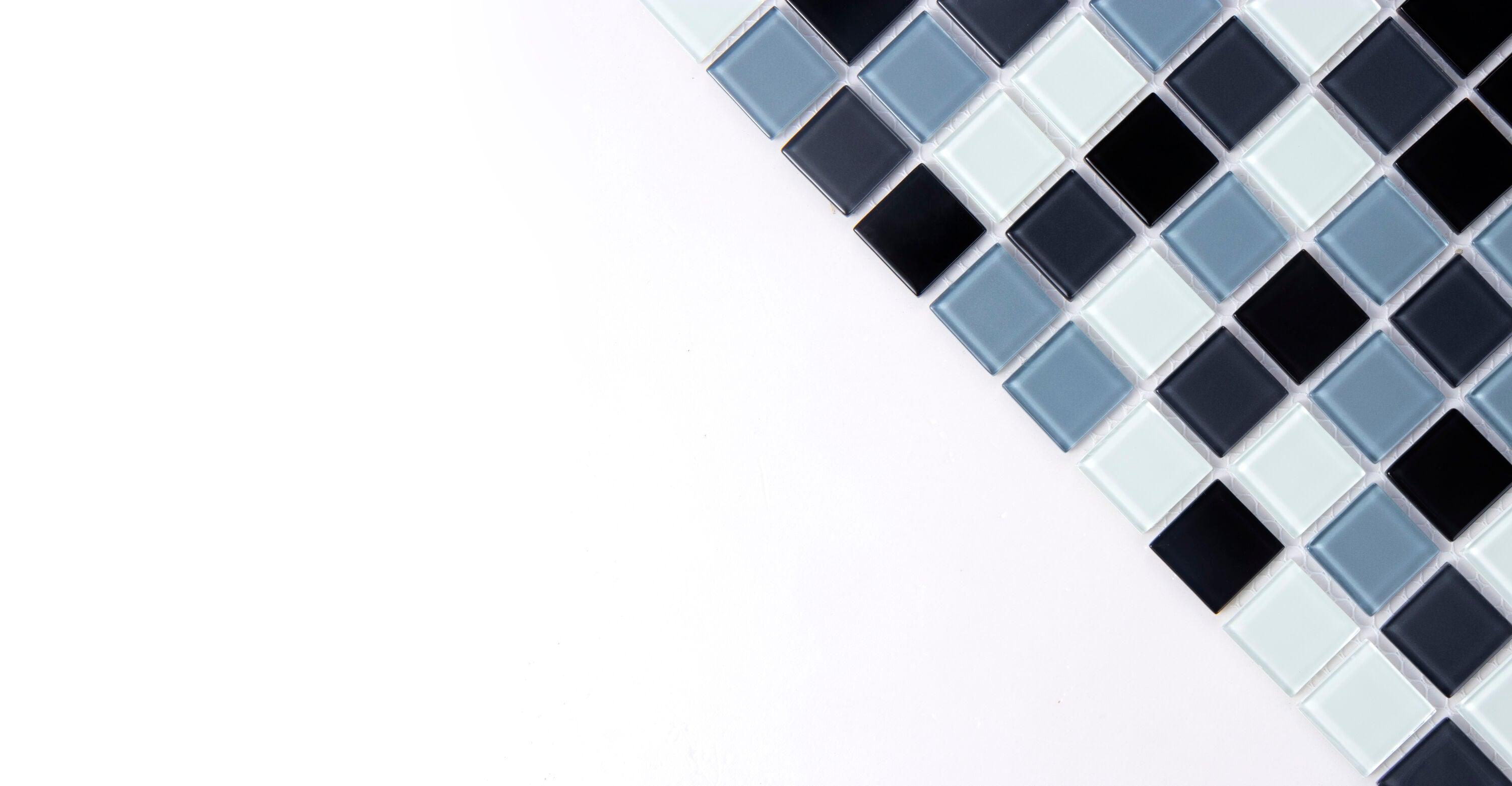 WS Tiles® 1" x 1" Straight Edge Glass Mosaic Tile