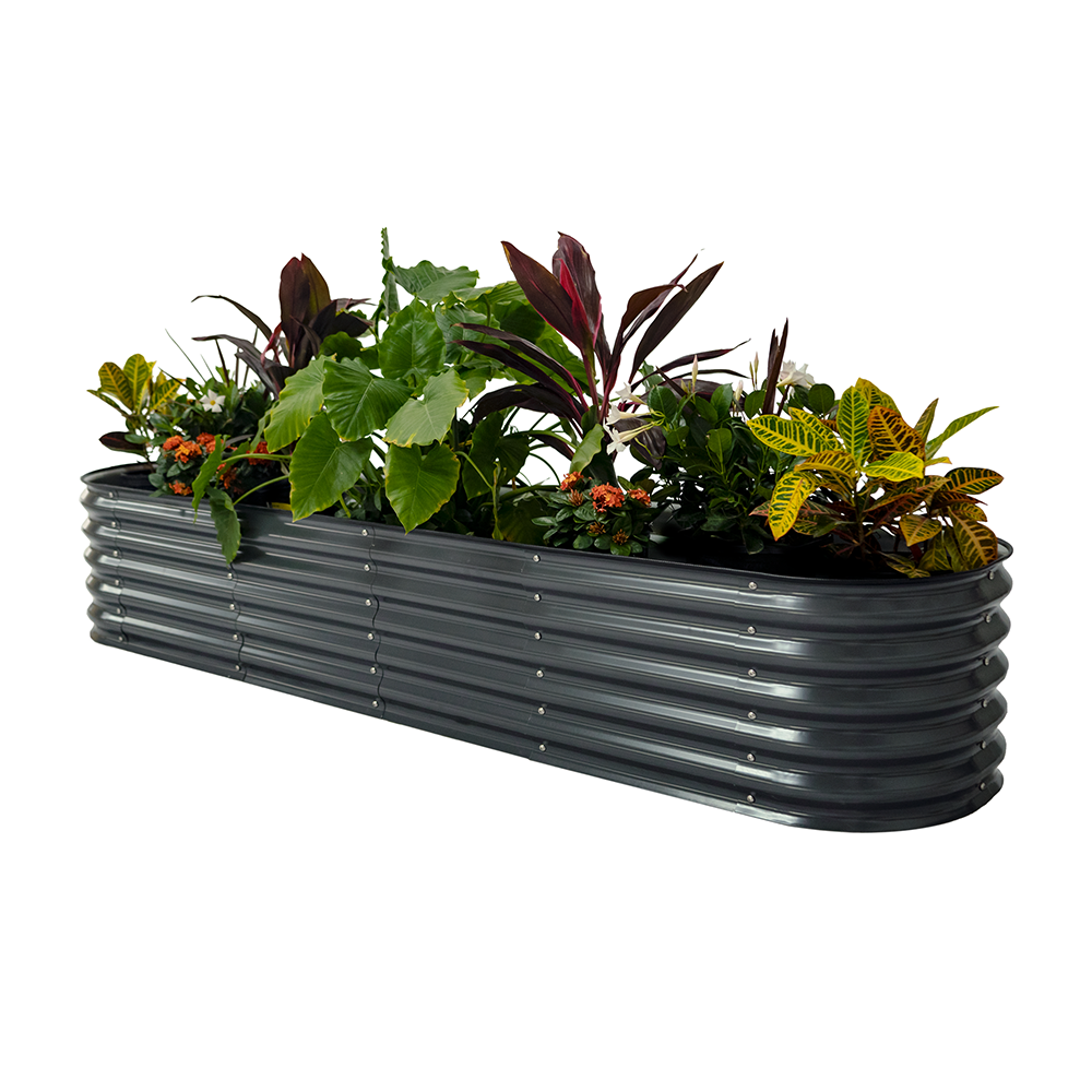 17" Tall 9 In 1 Modular Metal Outdoor Raised Garden Bed