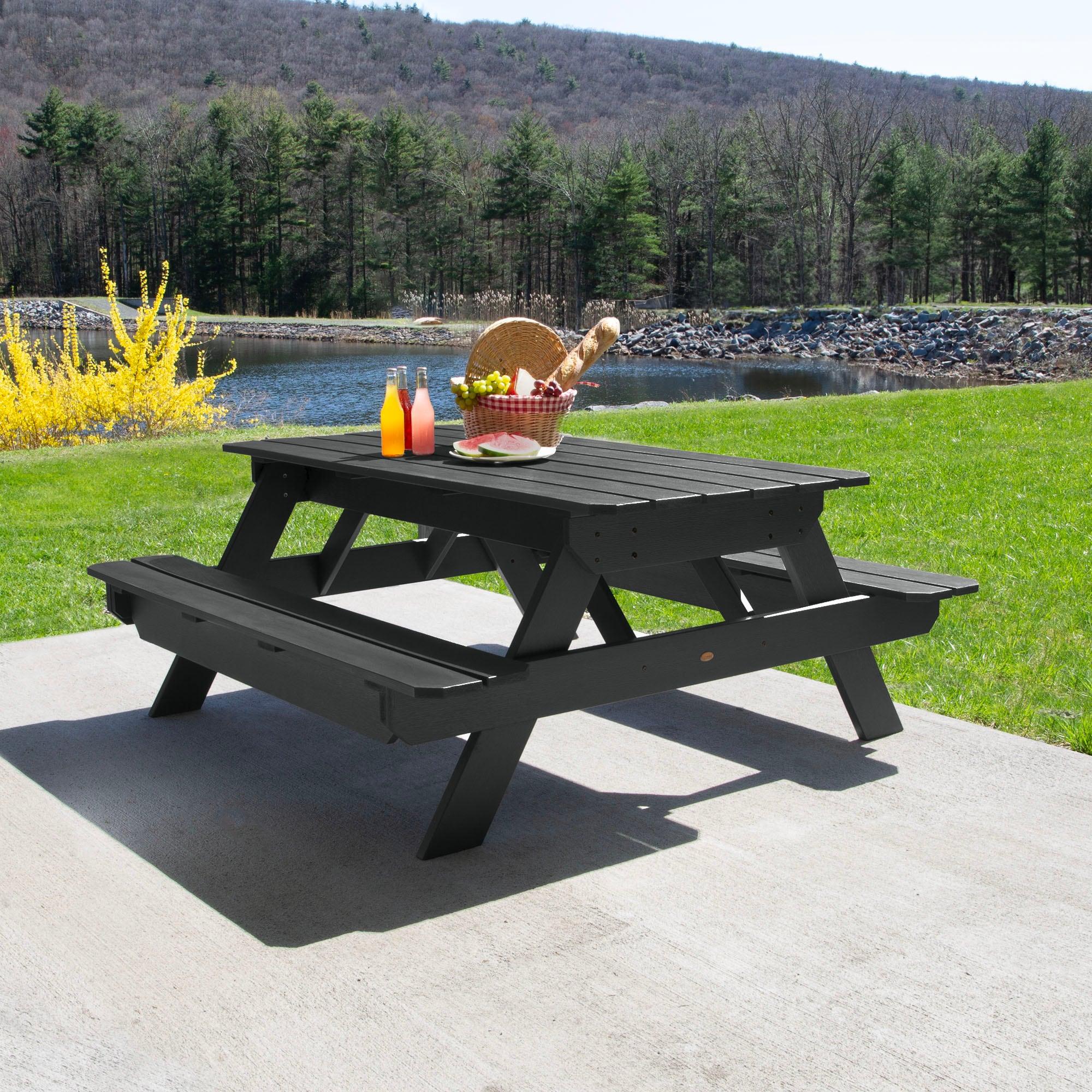 Highwood Hometown Picnic Table -Outdoor, Eco-friendly, Synthetic Wood