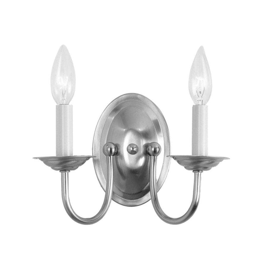 Livex Lighting Home Basics 2 - Light Wall Light in  Brushed Nickel