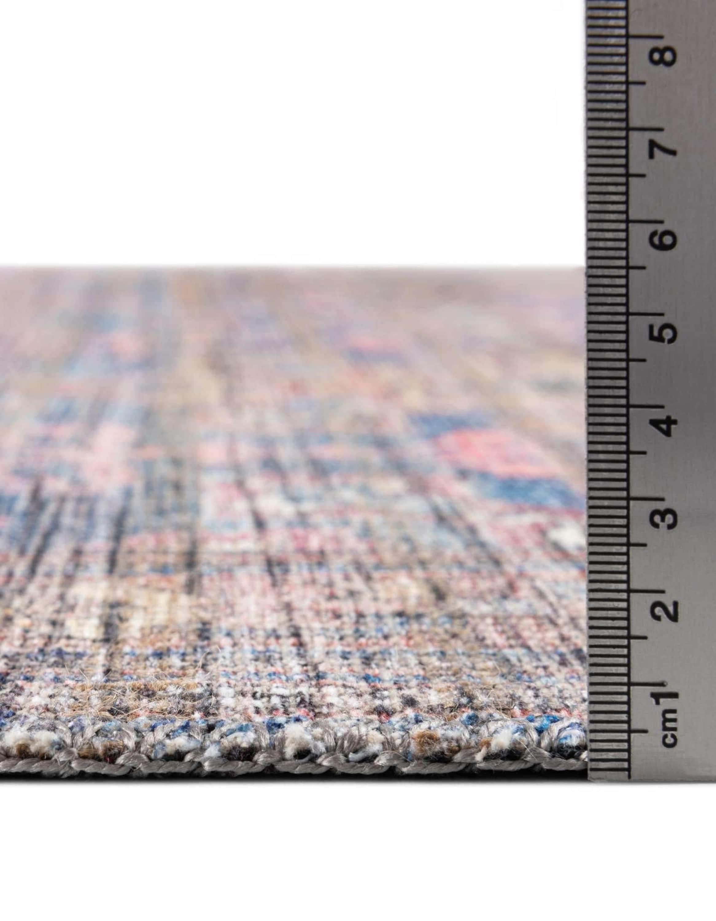 Unique Loom 9' 2 x 12' 0 Nostalgia Bliss Machine Washable Antique Blue Area Rug