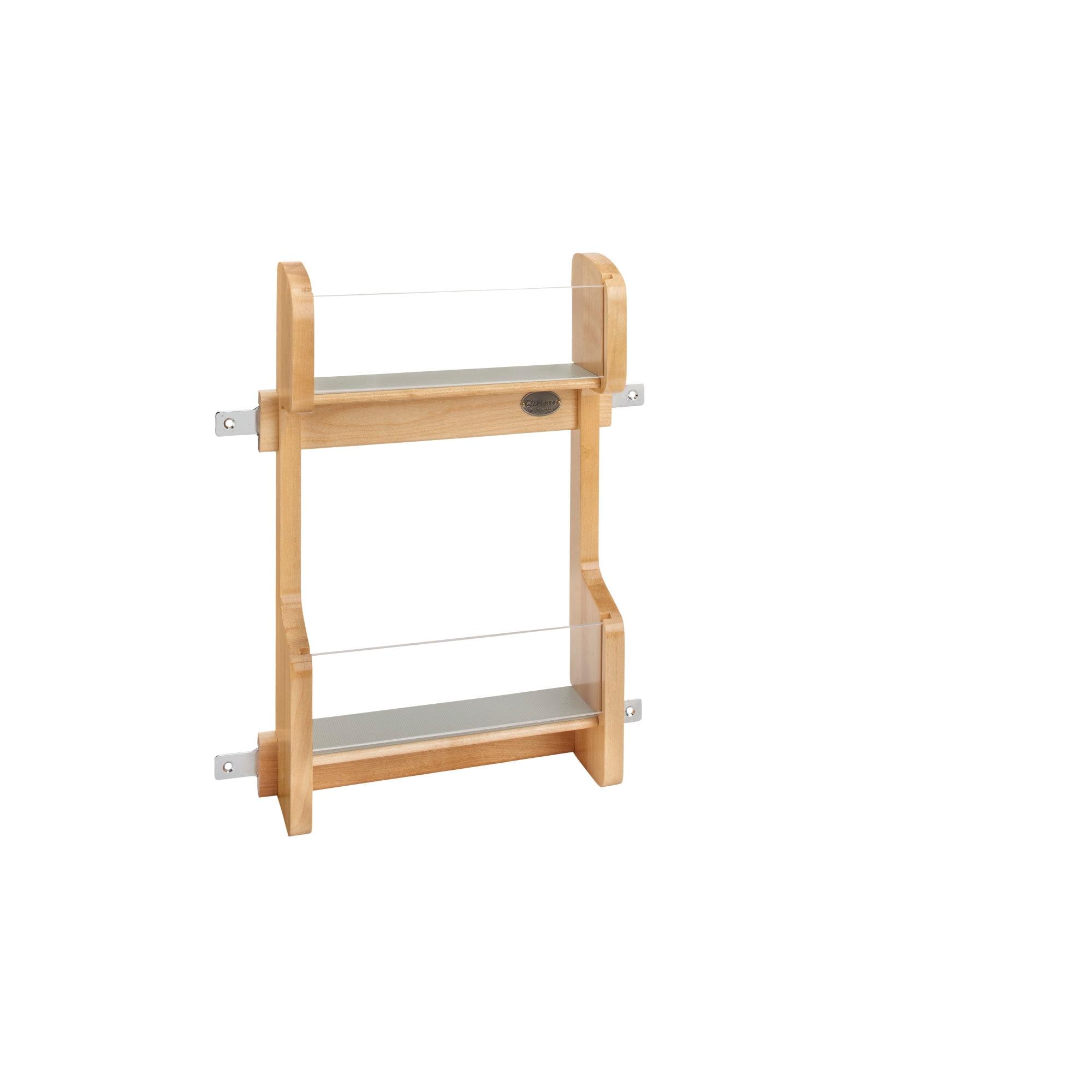 Light Brown Maple Over Door Vanity Storage Rack