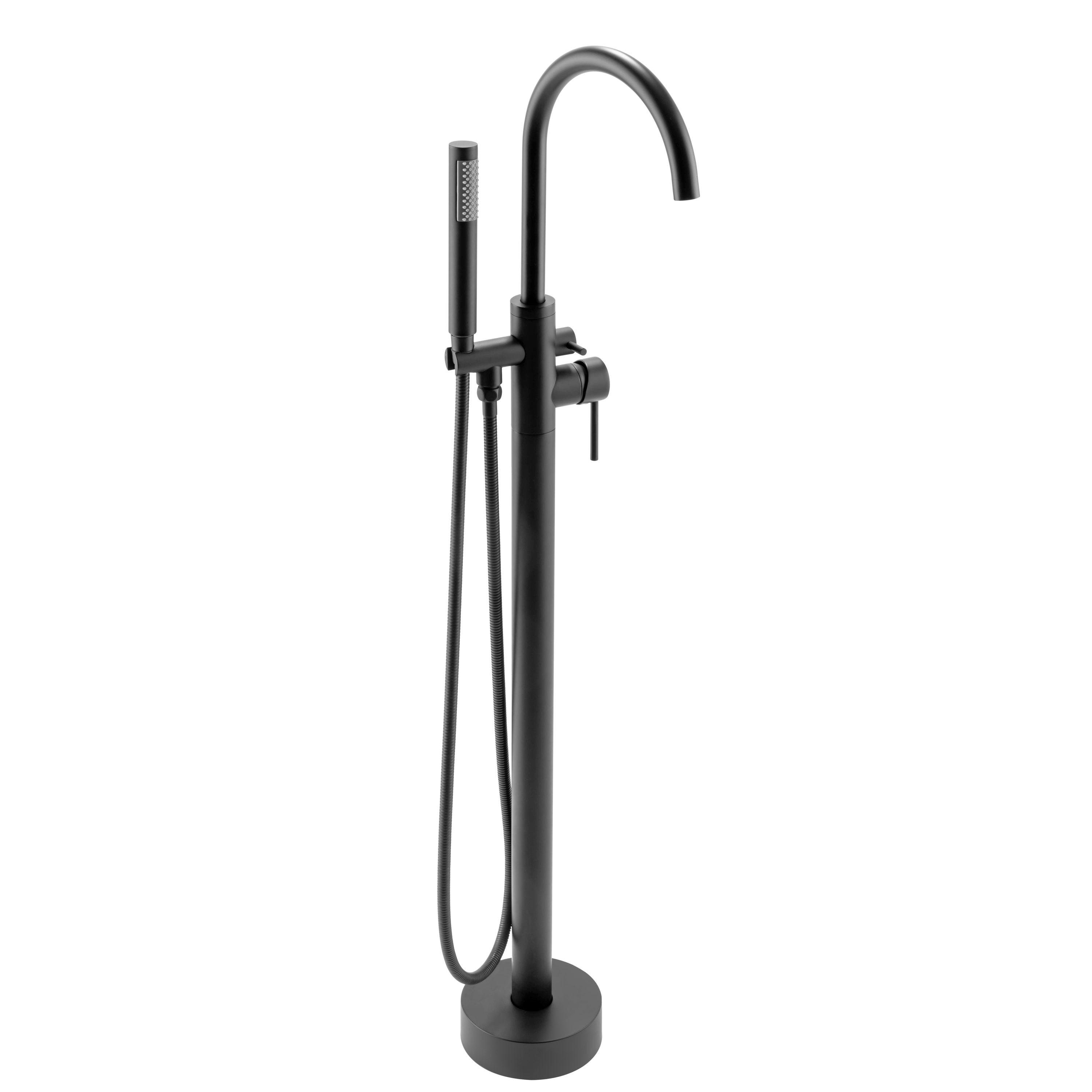 Double Handle Floor Mounted Freestanding Tub Filler
