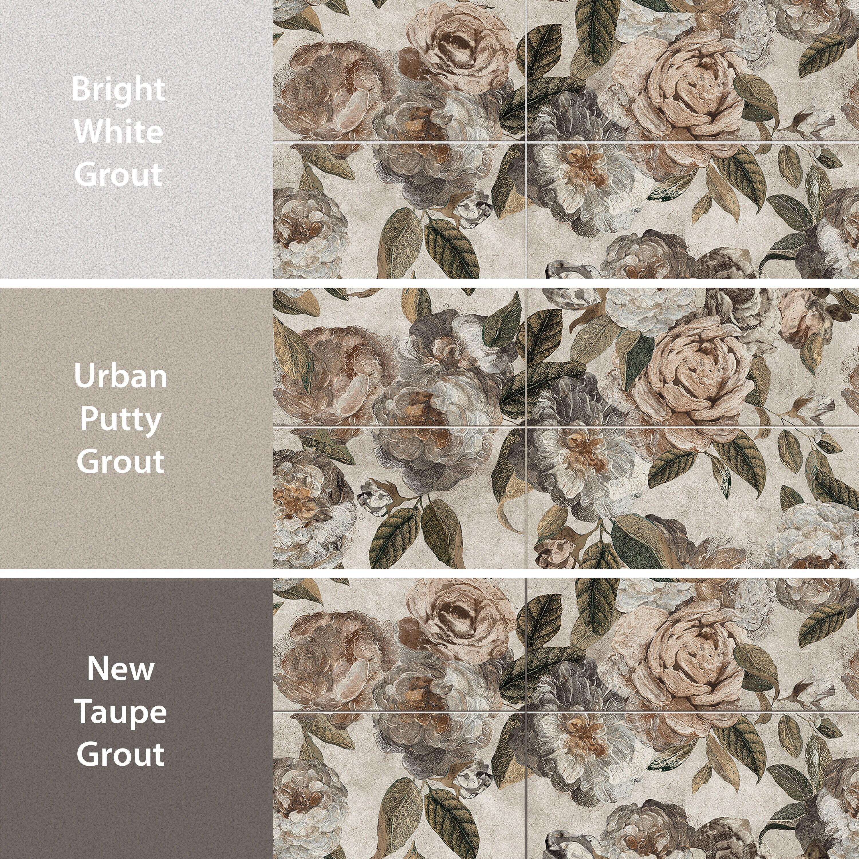 Merola Tile Parete Fiori 24" x 47" Porcelain Natural / Floral Wall & Floor Tile