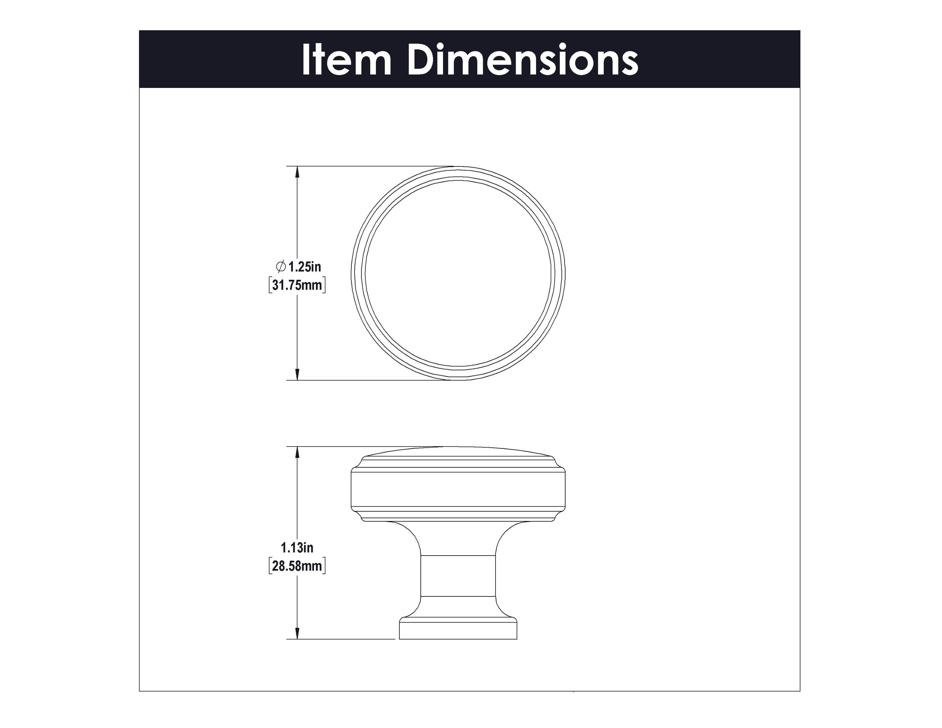 Piper 1 1/4" Diameter Round Knob Multipack