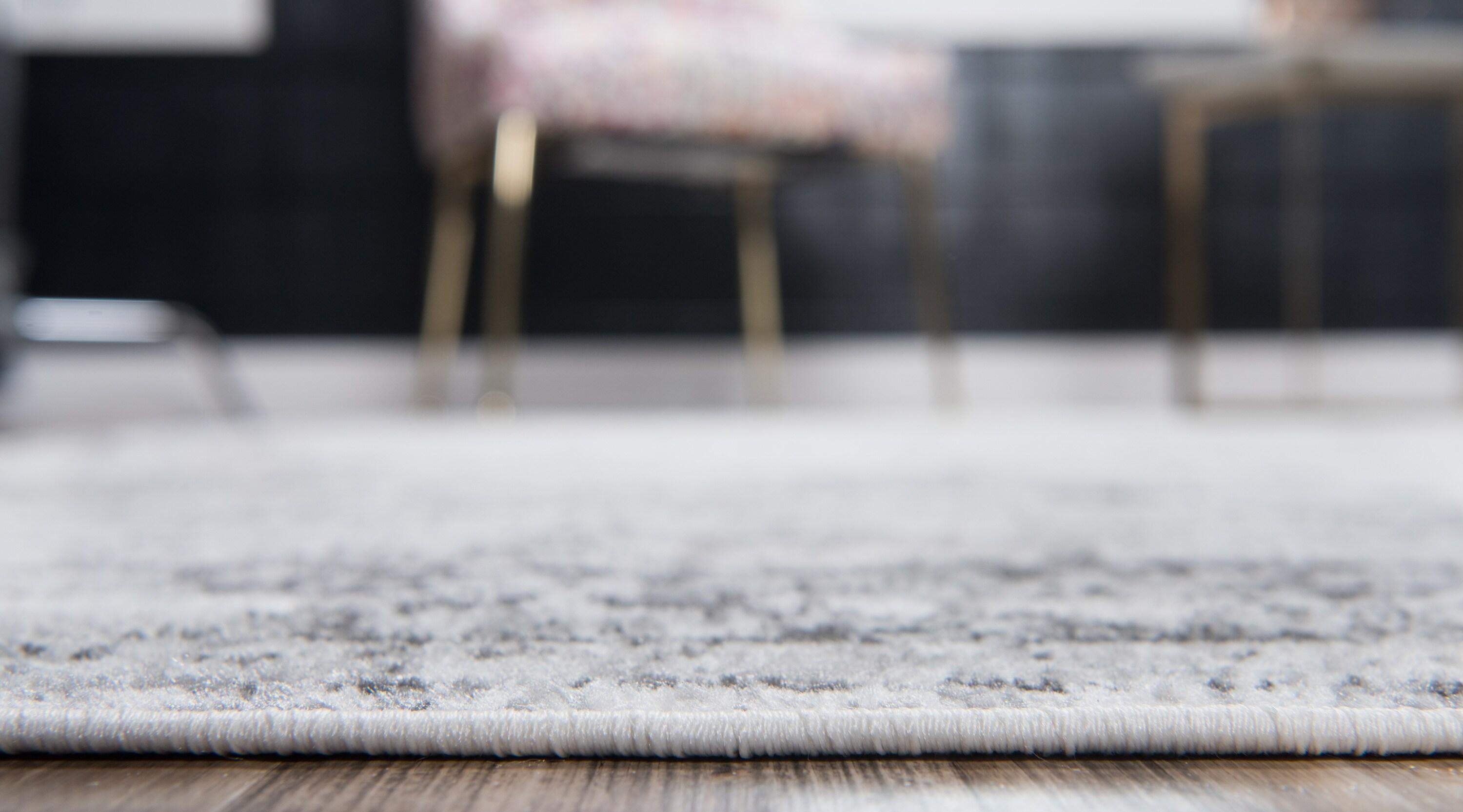 Unique Loom Sofia Collection Area Rug - Casino (3' 3" Round Gray/Beige)