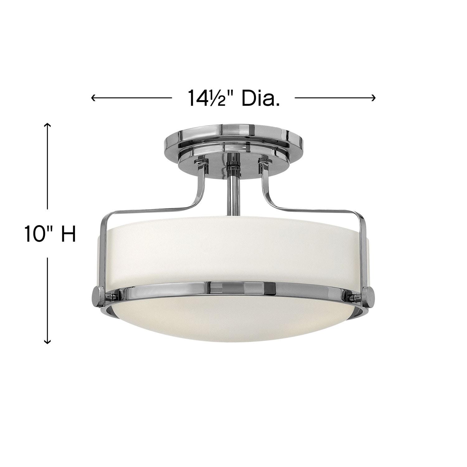Harper 14.5-in 3-Light Semi-Flush Mount Retro Ceiling Light