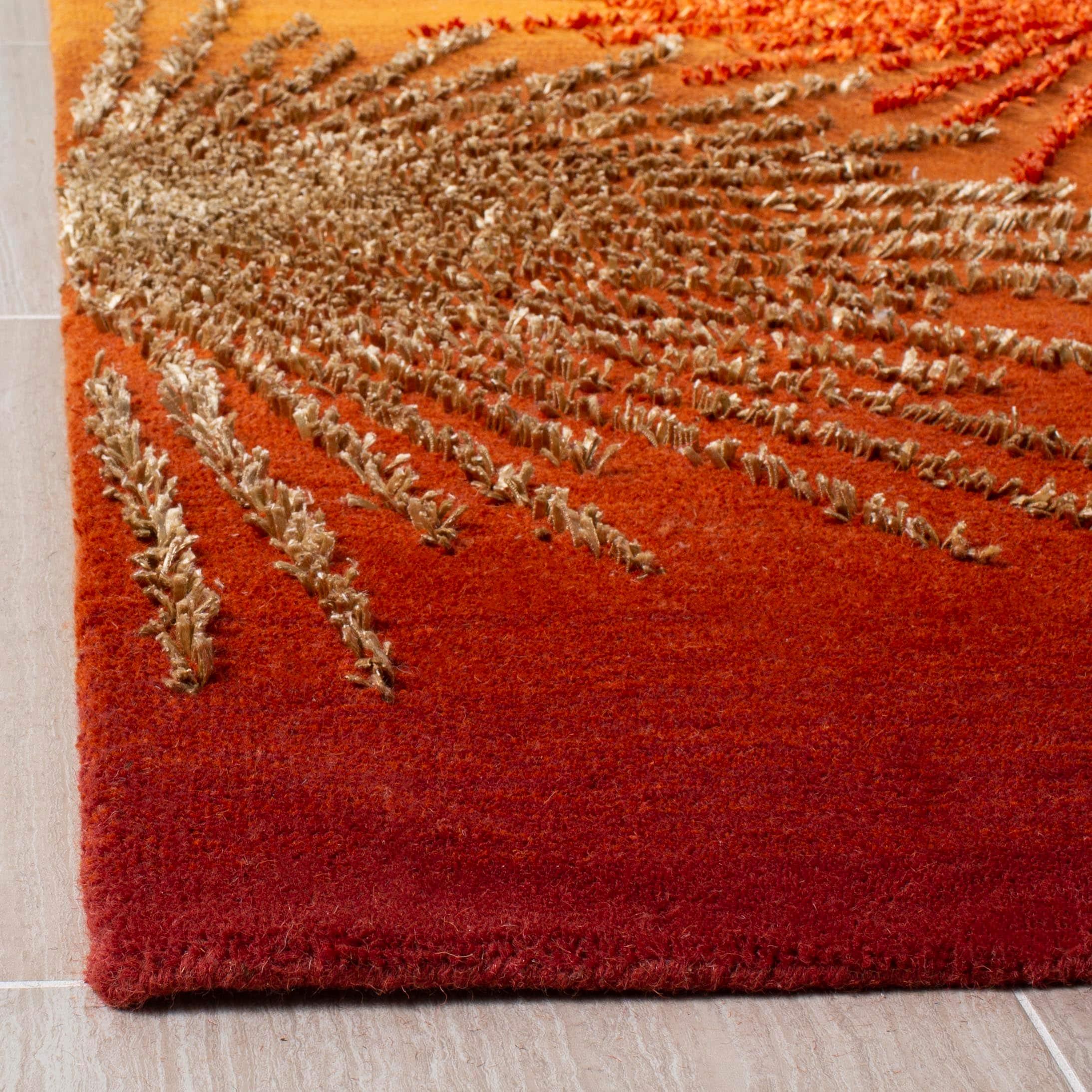 Soho SOH712 Hand Tufted Runner Rug - Rust/Multi - 2'6"x12' - Safavieh.
