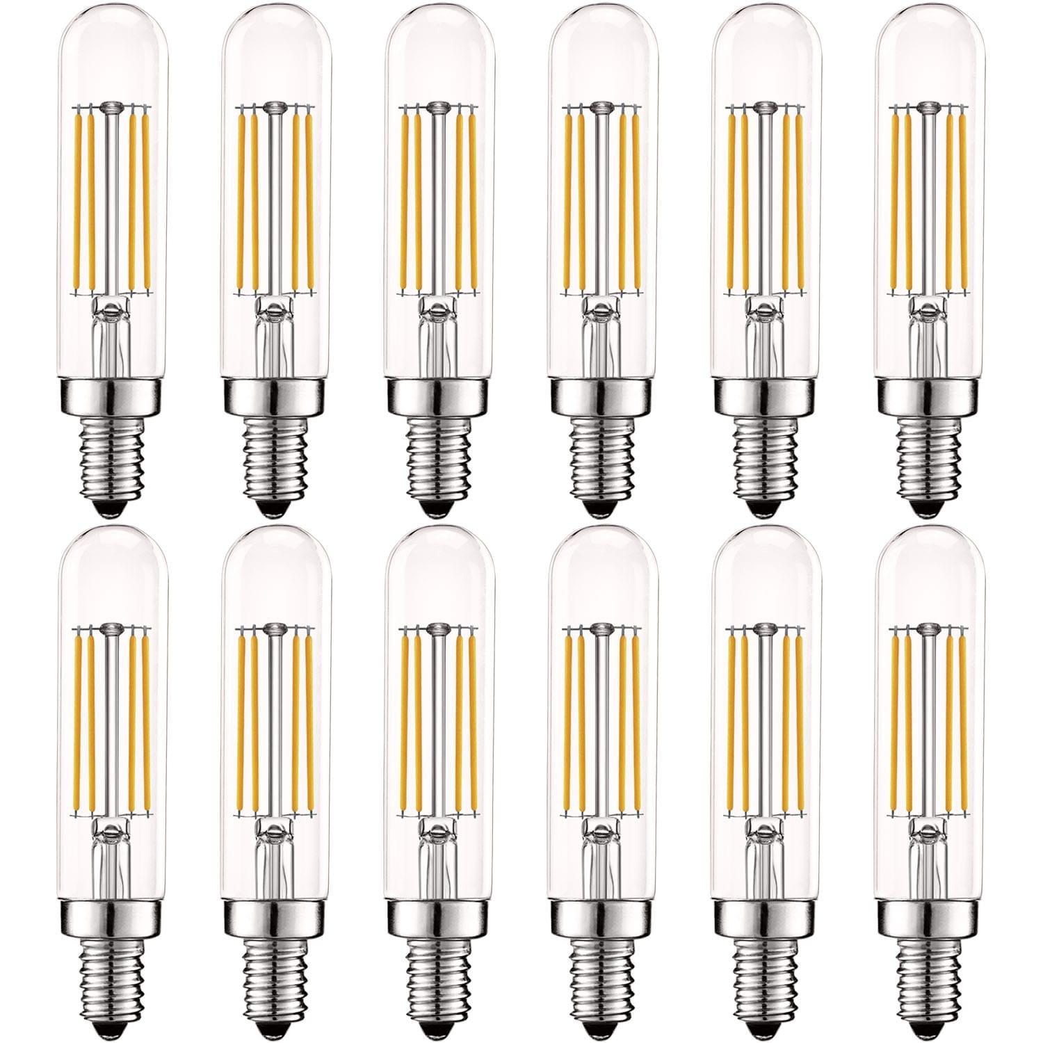 5 Watt (60 Watt Equivalent) T6 T6.5 LED Dimmable Light Bulb, E12/Candelabra Base