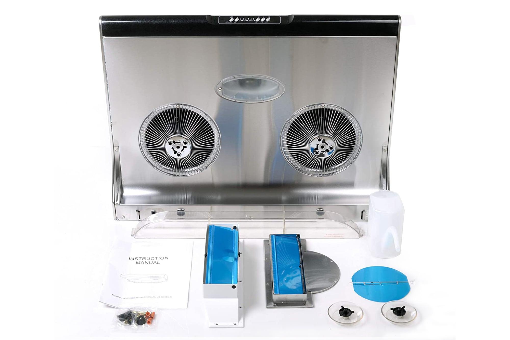 Hauslane 36" Stainless Steel 400 CFM Ducted (Vented) Under Cabinet Range Hood