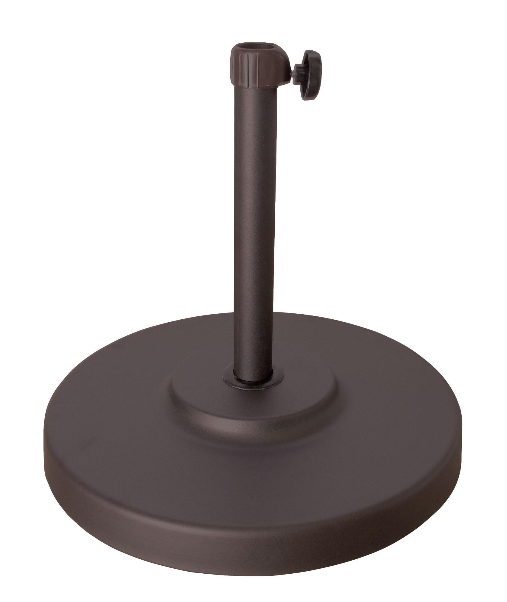 California Umbrella 50LBS Umbrella Base with Steel Cover with Concrete Bronze