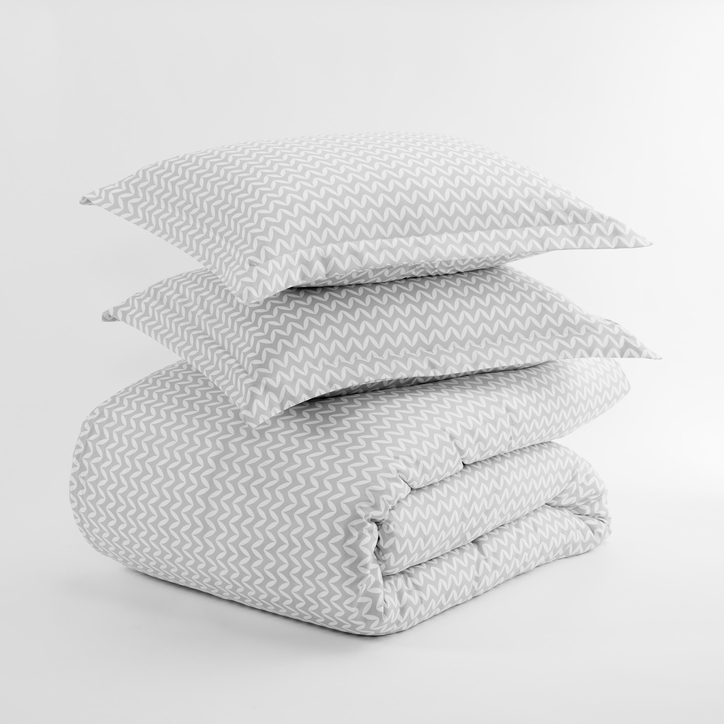 Simply Soft™ Puffed Chevron Pattern Duvet Cover Set