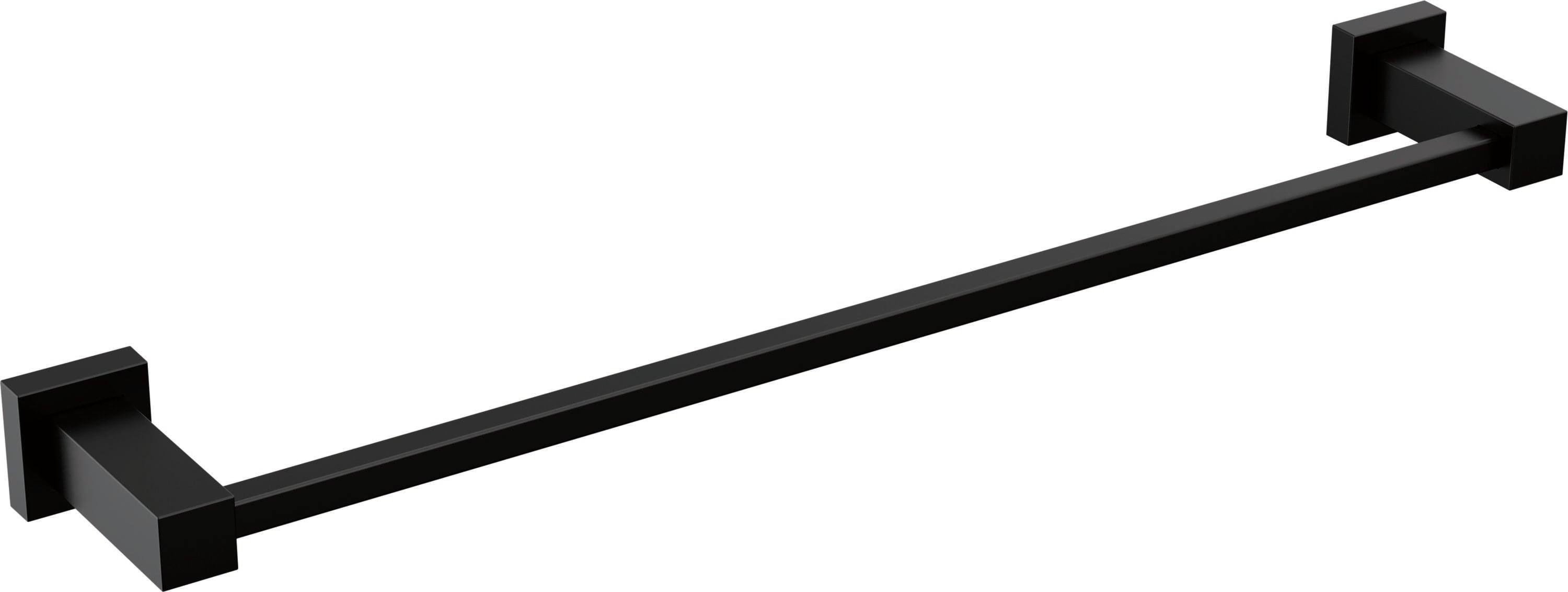 Matte Black 18-Inch Brass Wall Mounted Towel Bar