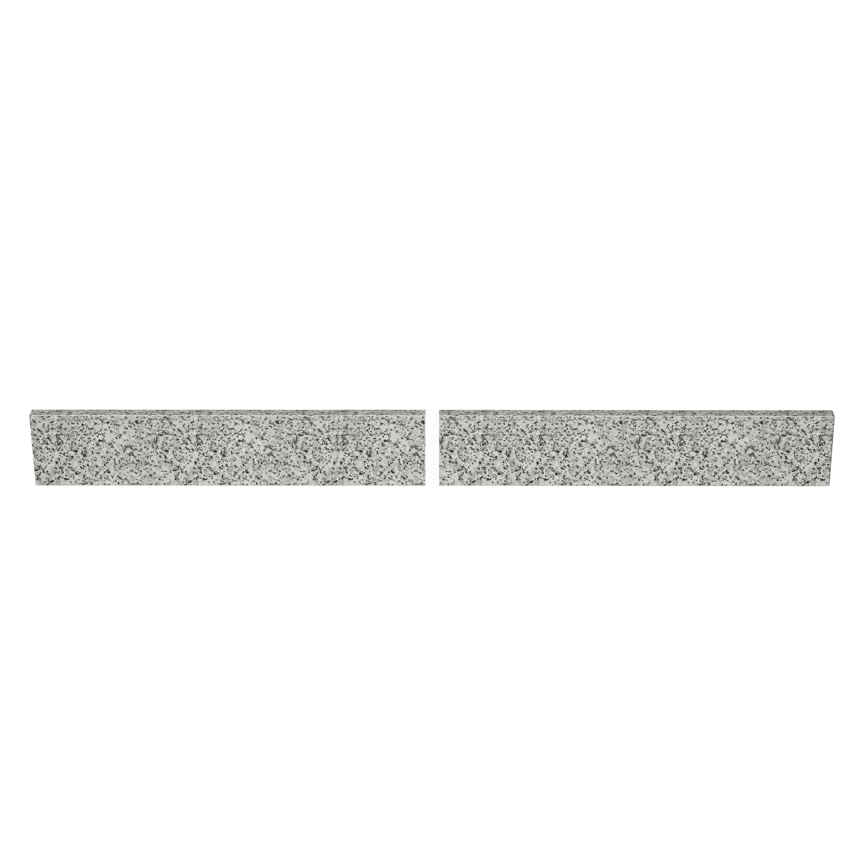 49 in. W Natural Grey Granite Backsplash (2pcs of 24.5in)