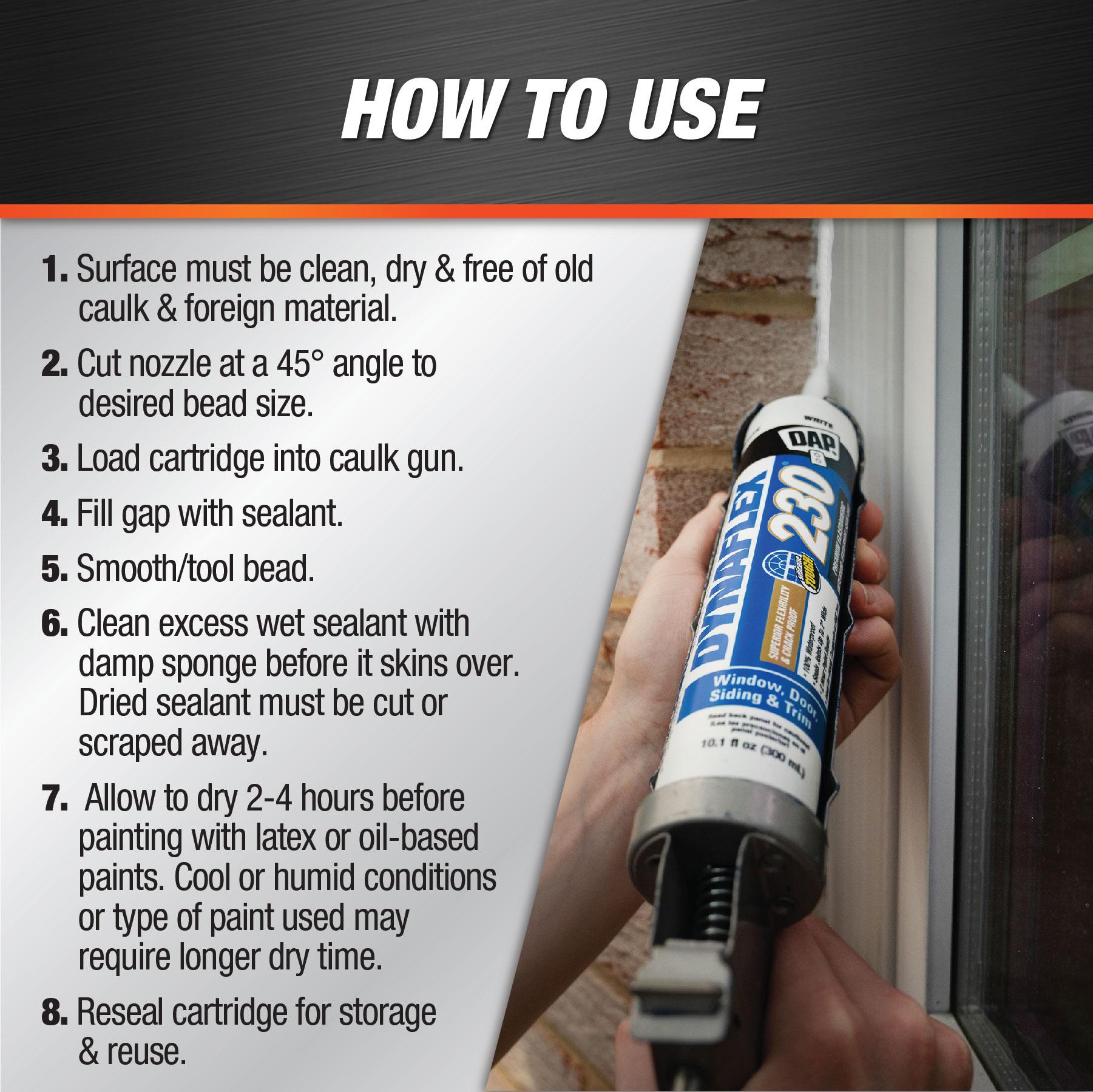DAP Dynaflex 230 10.1 oz White Premium Latex Sealant Door and Trim