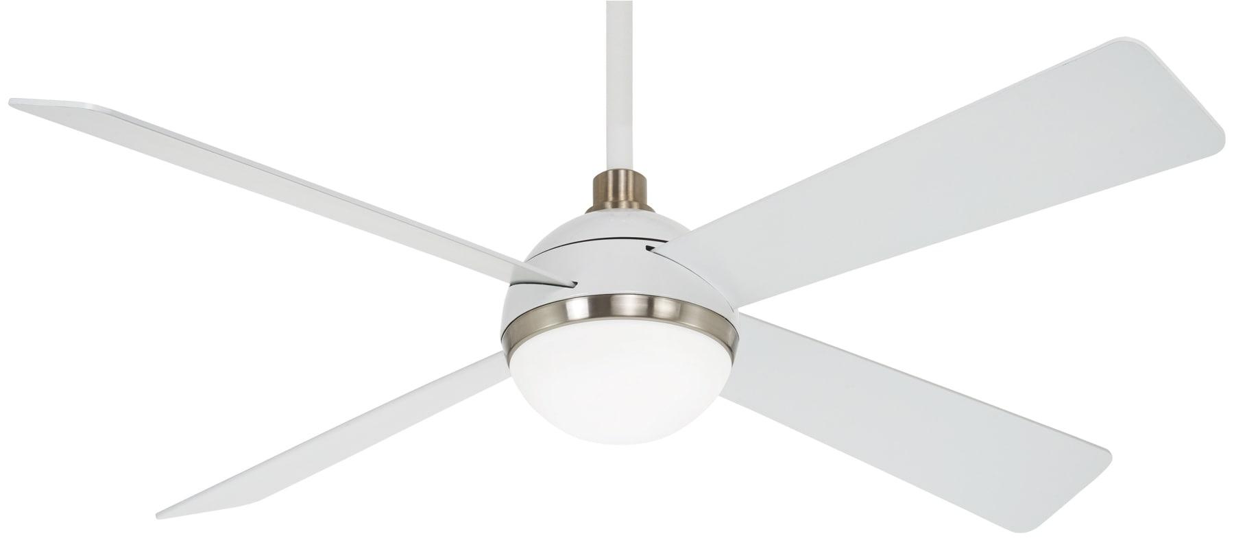 54" 4 - Blade LED Standard Ceiling Fan with Remote Control and Light Kit Included