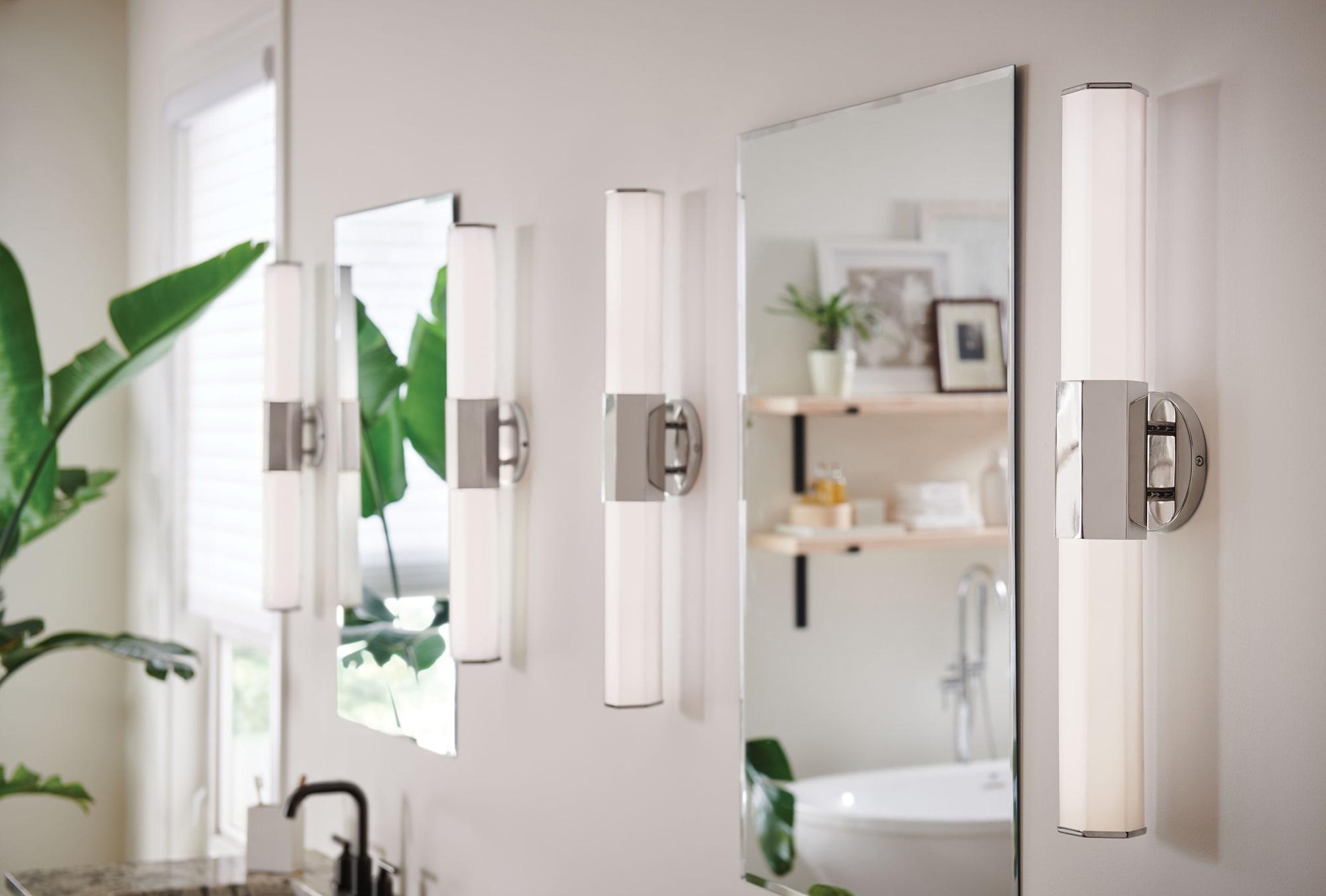 32W Led Medium Bath Vanity In Modern Style 26 Inches Wide By 5 Inches High-Polished Nickel Finish Hinkley Lighting 51152Pn