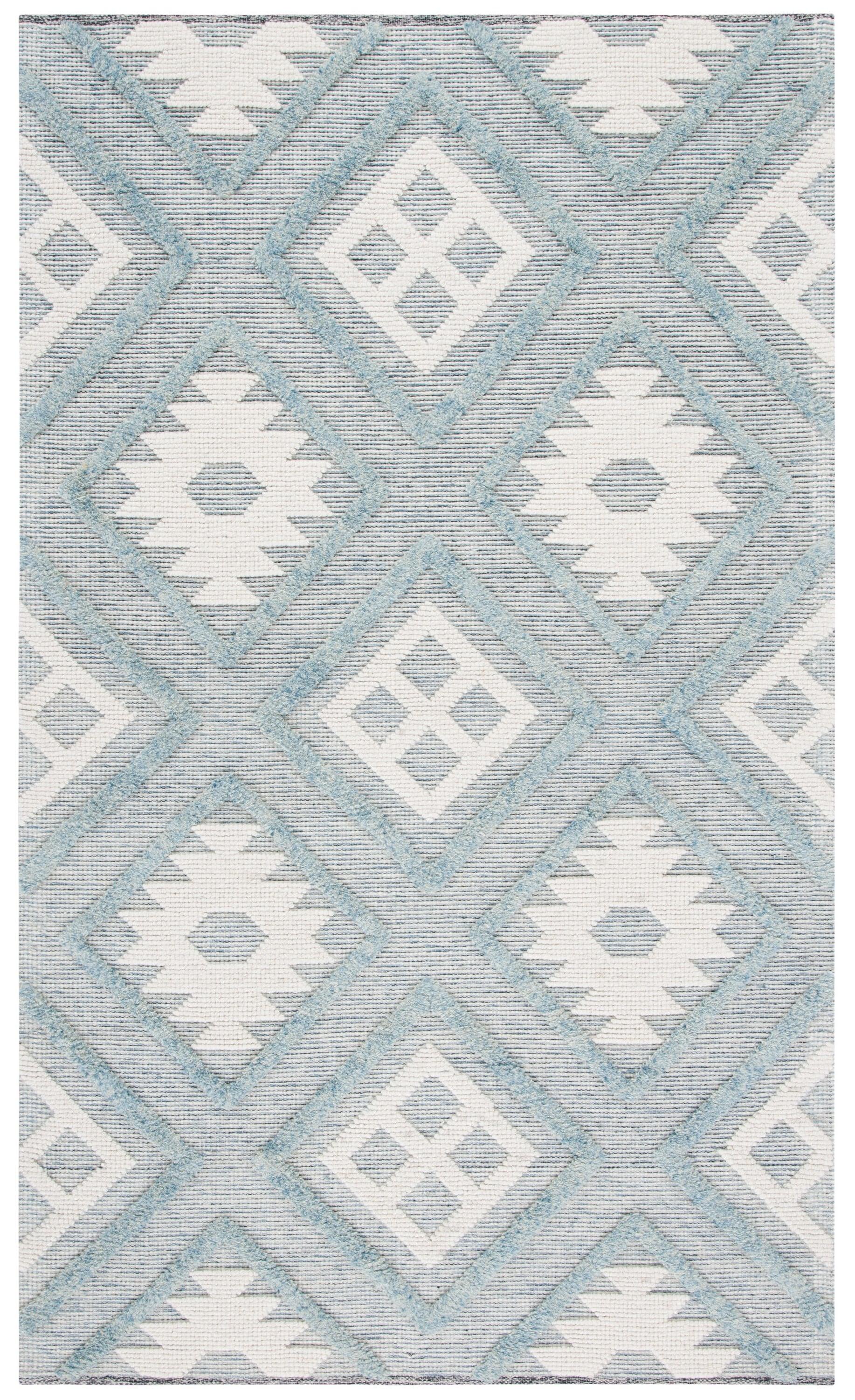 Vermont VRM603 Hand Loomed Area Rug - Blue/Ivory - 3'x5' - Safavieh.