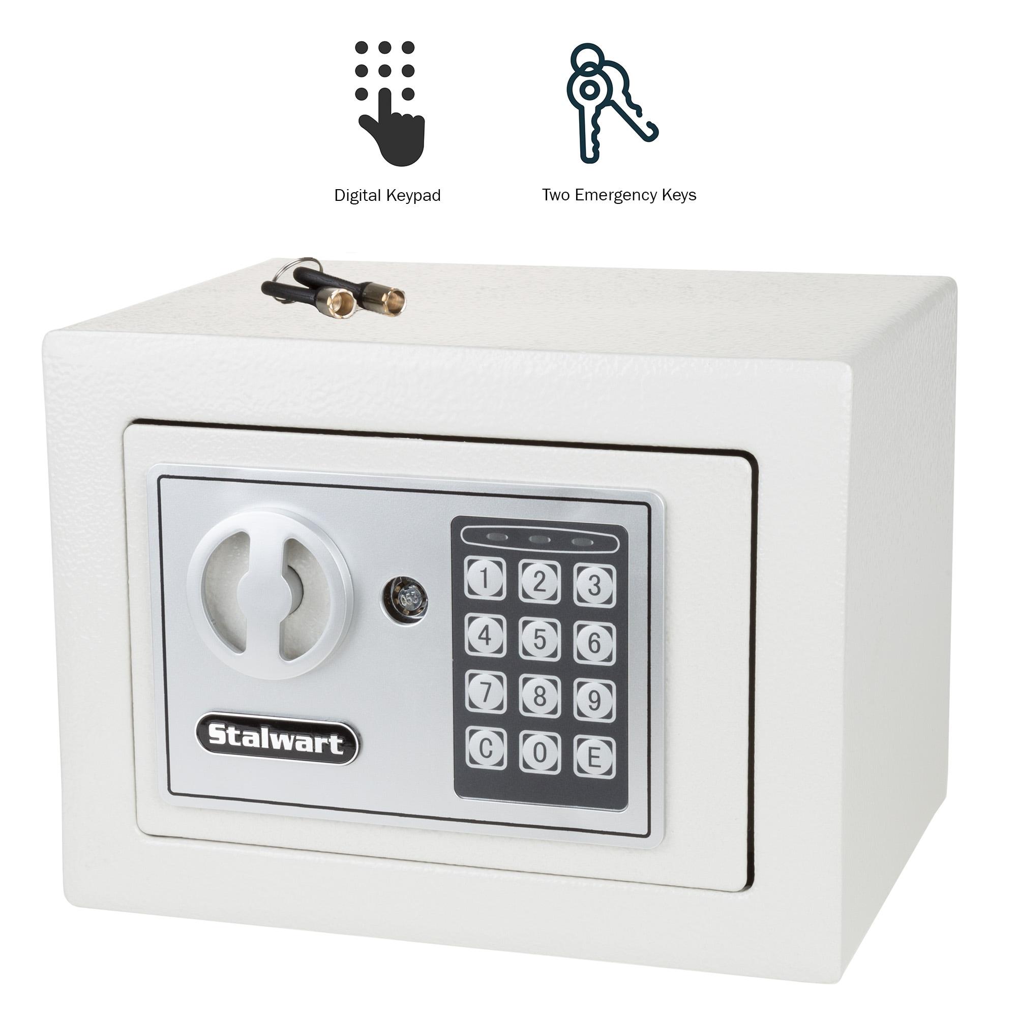 Fleming Supply Electronic Digital Safe - Steel Security Lock Box with Keypad - Gray