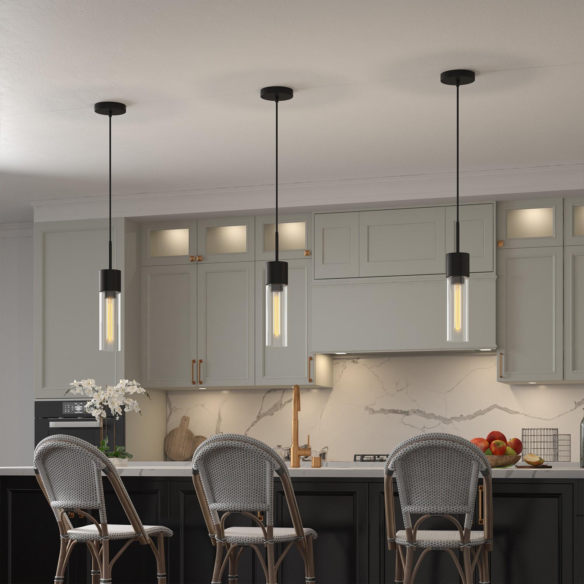 Evelyn&Zoe Industrial Clear Glass Pendant