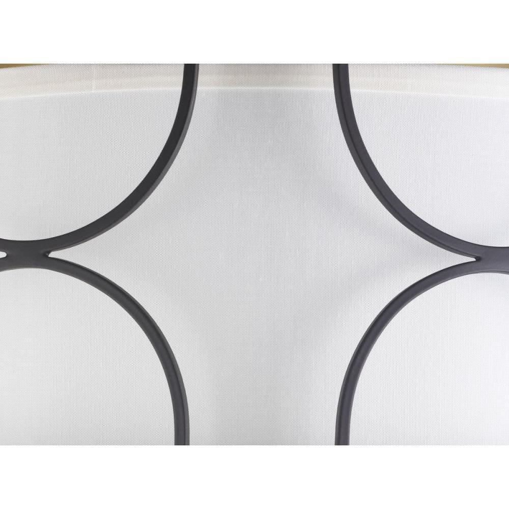Progress Lighting Landree 3-Light Flush Mount, Black Finish, White Silk Shade