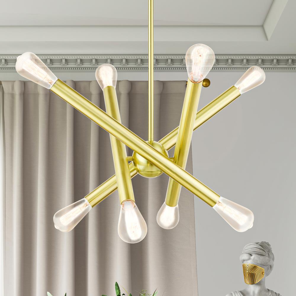 Livex Lighting Stafford 8 - Light Chandelier in  Satin Brass