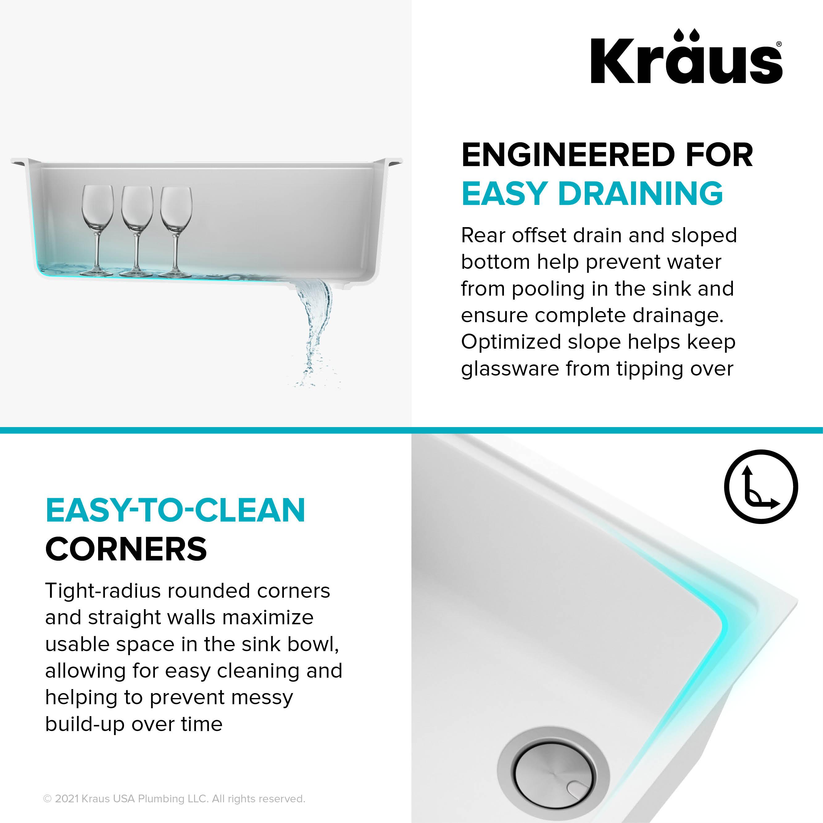 Kraus Bellucci 32 in. Undermount Quartz Composite Single Bowl Kitchen Sink with Accessories