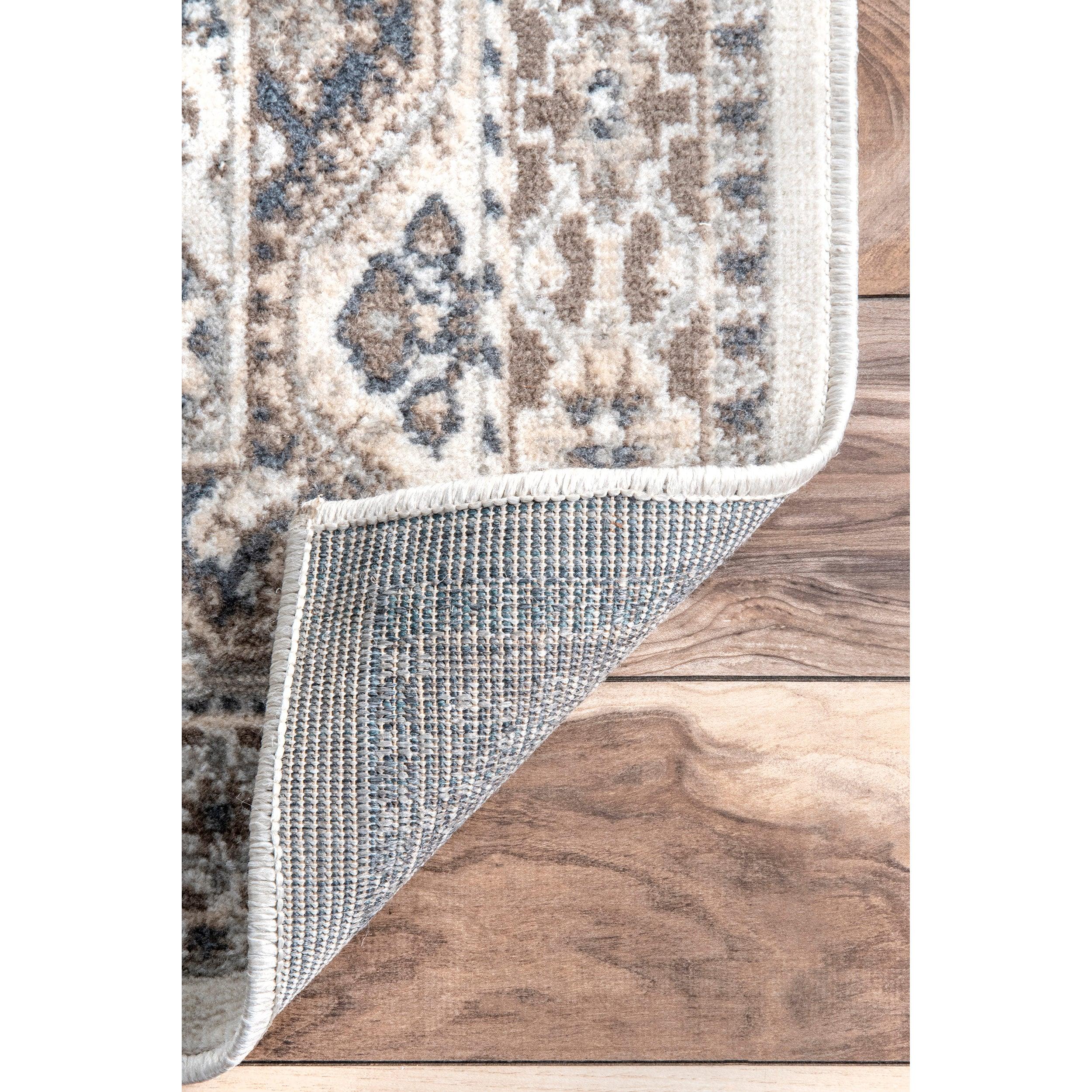 Nuloom 2x8 Becca  Tiled Indoor Area Rug, Beige, Faded Transitional Design, Stain Resistant, BedroomLiving Room, Kitchen,