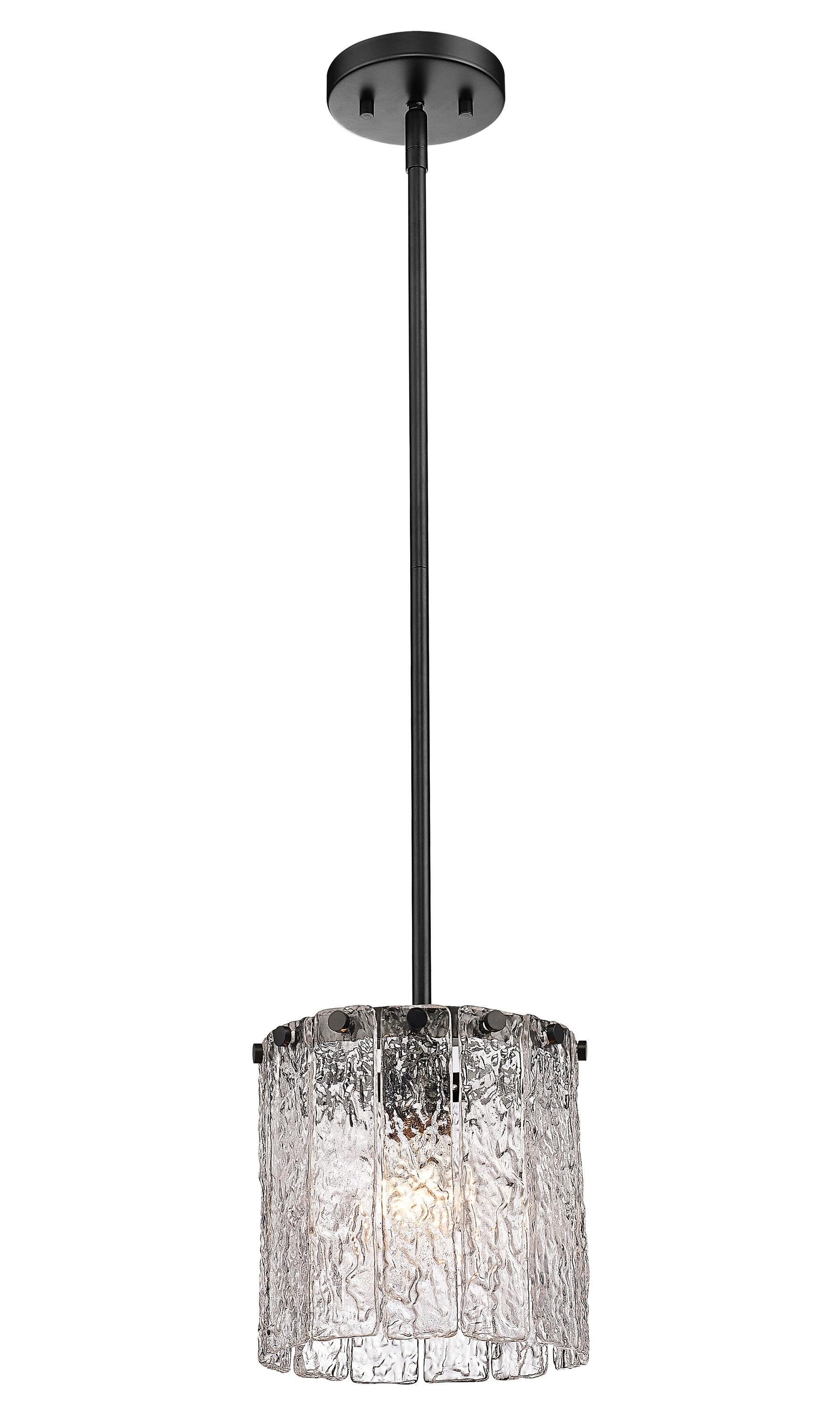 Z-Lite Glacier 1 - Light Pendant in  Matte Black