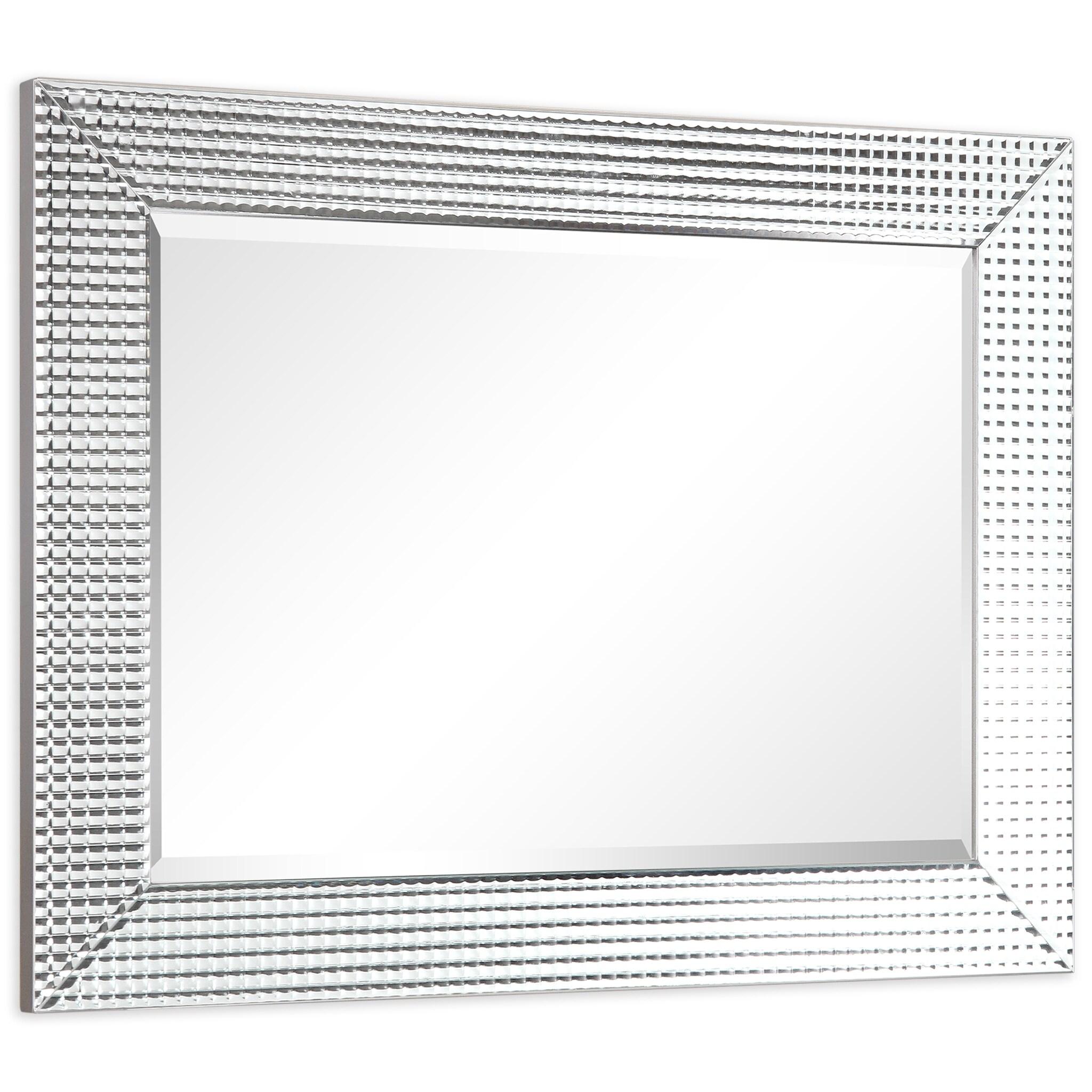 Empire Art Direct Bling Beveled Glass Mirror, 30" x 40", Ready to Hang