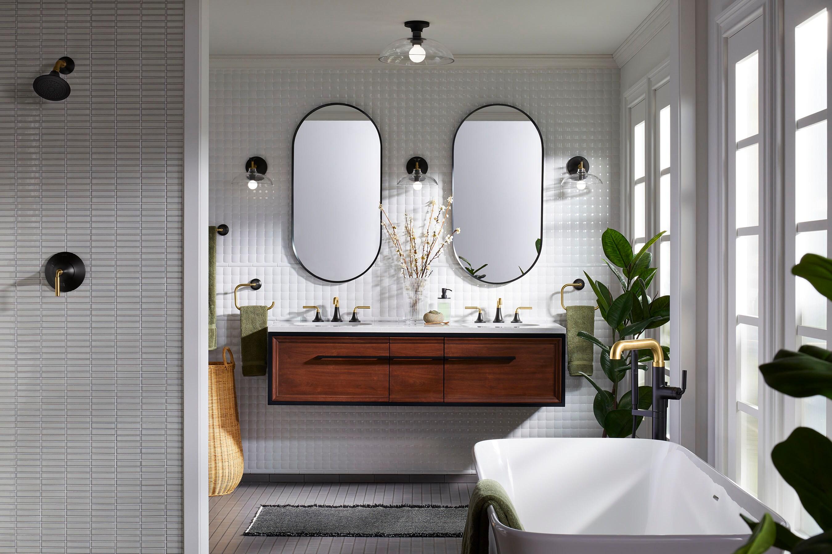 Tone™ 1 Light Semi Flush Mount with Domed Glass Shade