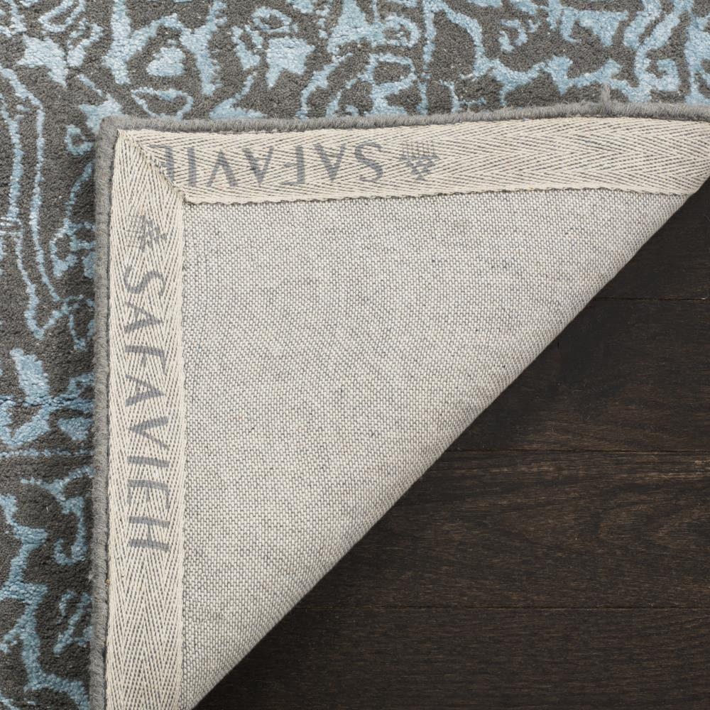 Glamour GLM516 Hand Tufted Area Rug - Blue/Dark Grey - 5'x8' - Safavieh.